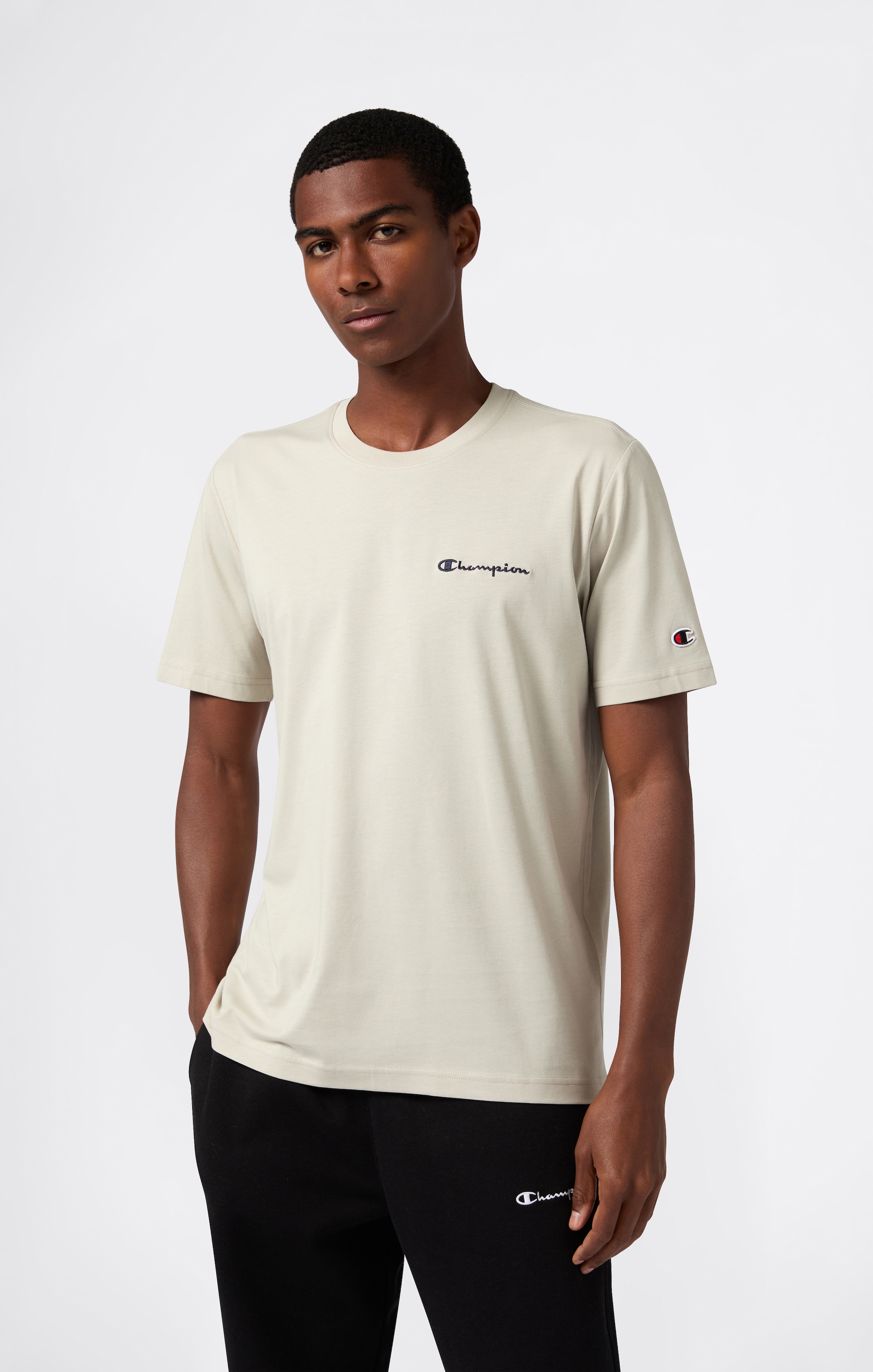 Champion T-Shirt "ICONS CONTRAST SS Tee" Kurzarm, mit Rundhalsausschnitt, aus Baumwolle, sportlicher Schnitt
