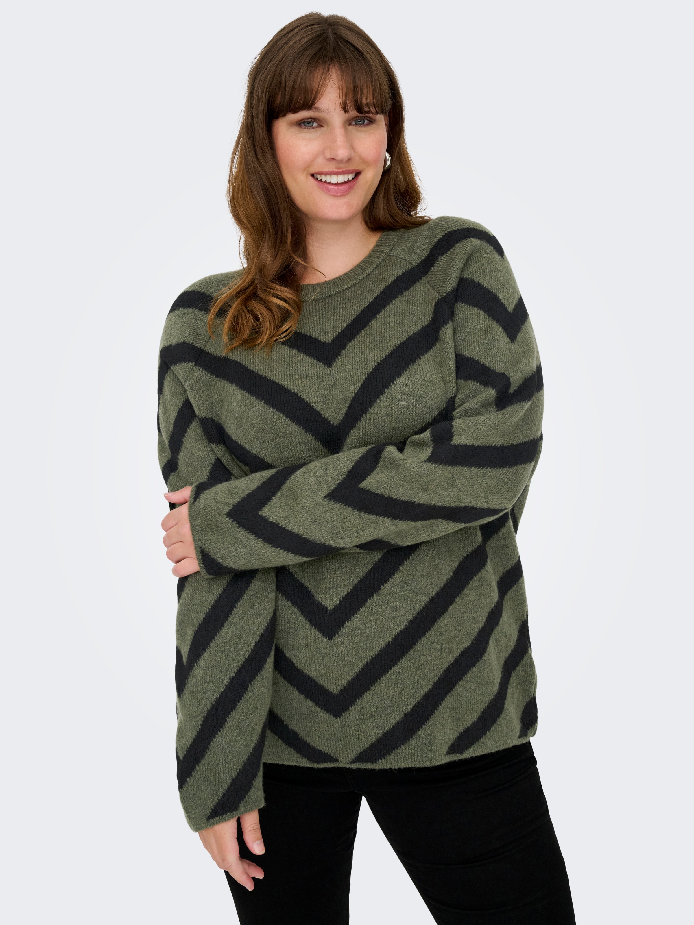 ONLY CARMAKOMA Strickpullover "CARELIZA L/S PULLOVER KNT NOOS" Kunstfaser günstig online kaufen