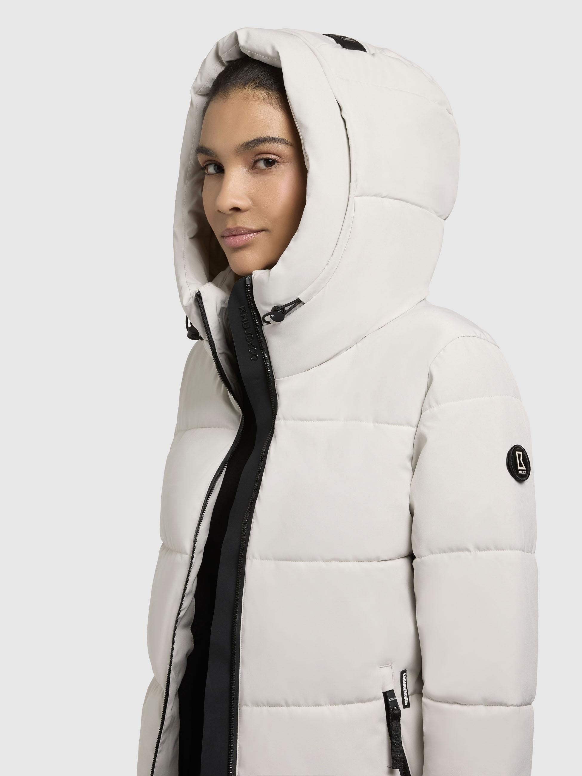 khujo Steppjacke »Fanc2-YM«, mit Kapuze, Kurze gesteppte Damen Winterjacke