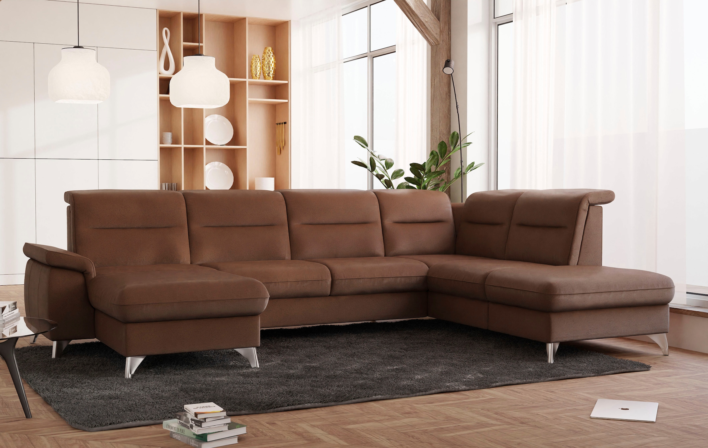 sit&more Wohnlandschaft "Astoria U-Form" wahlweise mit motorischer Relaxfunktion