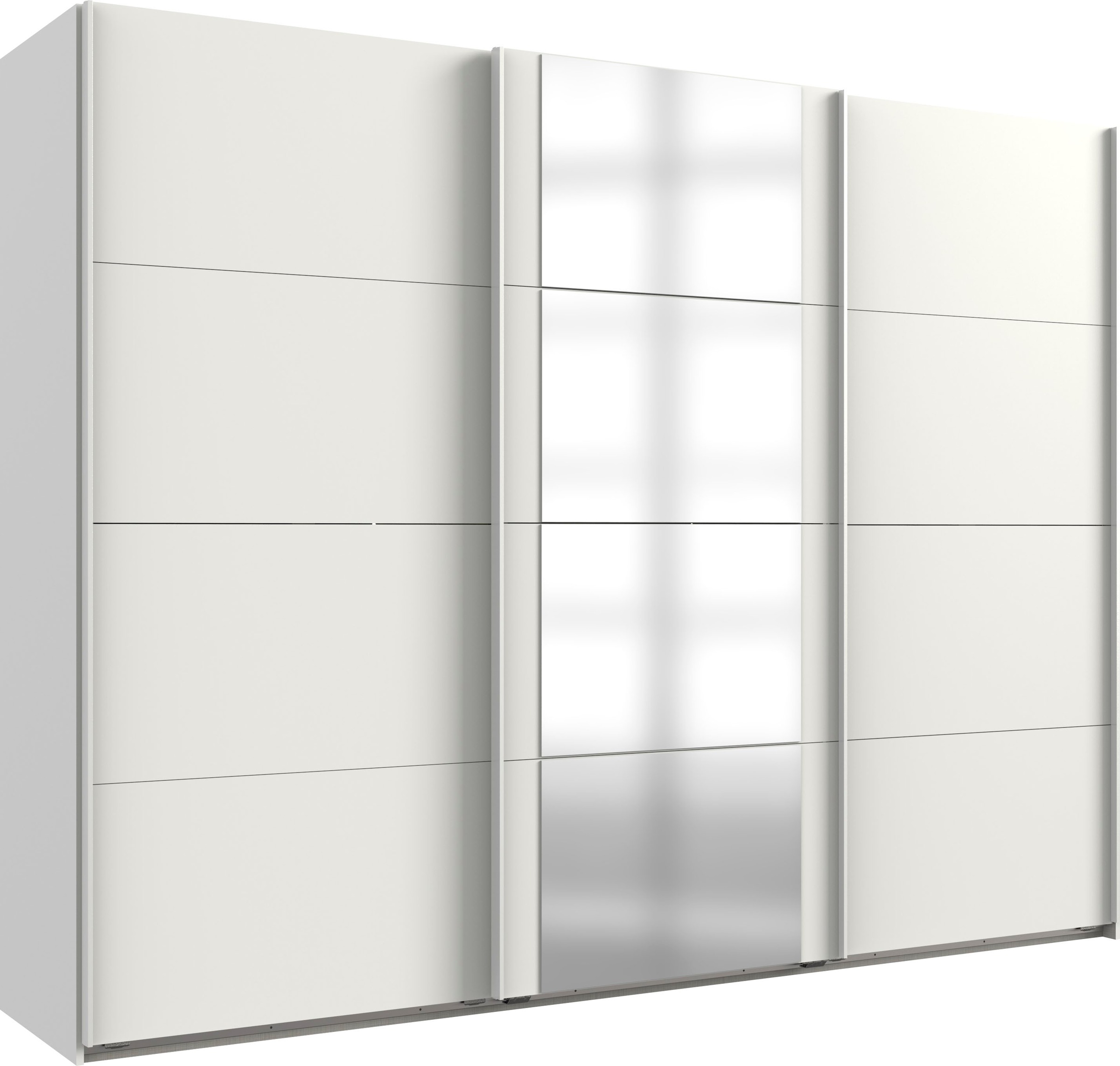Wimex Schwebetürenschrank "Barmbek Schlafzimmerschrank Garderobenschrank" Kleiderschrank mit 2 Stoffboxen und 2 zusätzlichen Böden, Spiegeltür
