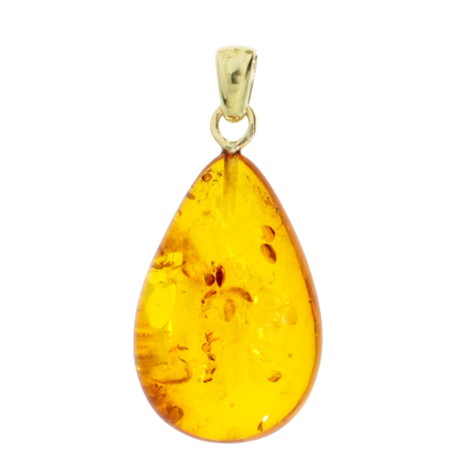 Kettenanhänger OSTSEE-SCHMUCK "- Klassisch 30 mm - Gold 333/000 - Bernstein -" Gr. 32, gold (gold 333, goldfarben, gelb), Schmuckanhänger, Damen, Bernstein, Kettenanhänger 4