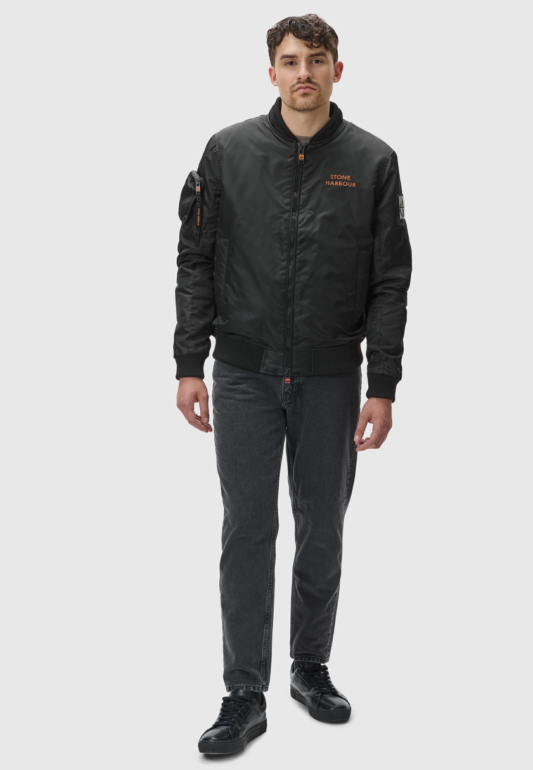 Stone Harbour Bomberjacke »Berkoo«, ohne Kapuze, Coole Herren Pilotenjacke mit praktischer Ärmeltasche