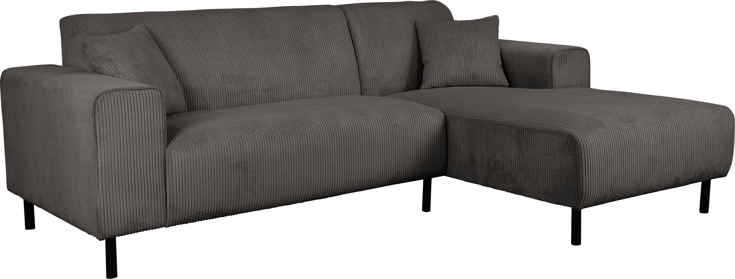 Home affaire Ecksofa »ARROS L-Form mit Wellenunterfederung, Maße B/T/H: 235/163/81 cm«, incl. Zierkissen, mit Recamiere rechts/links bestellbar, auch in Cord