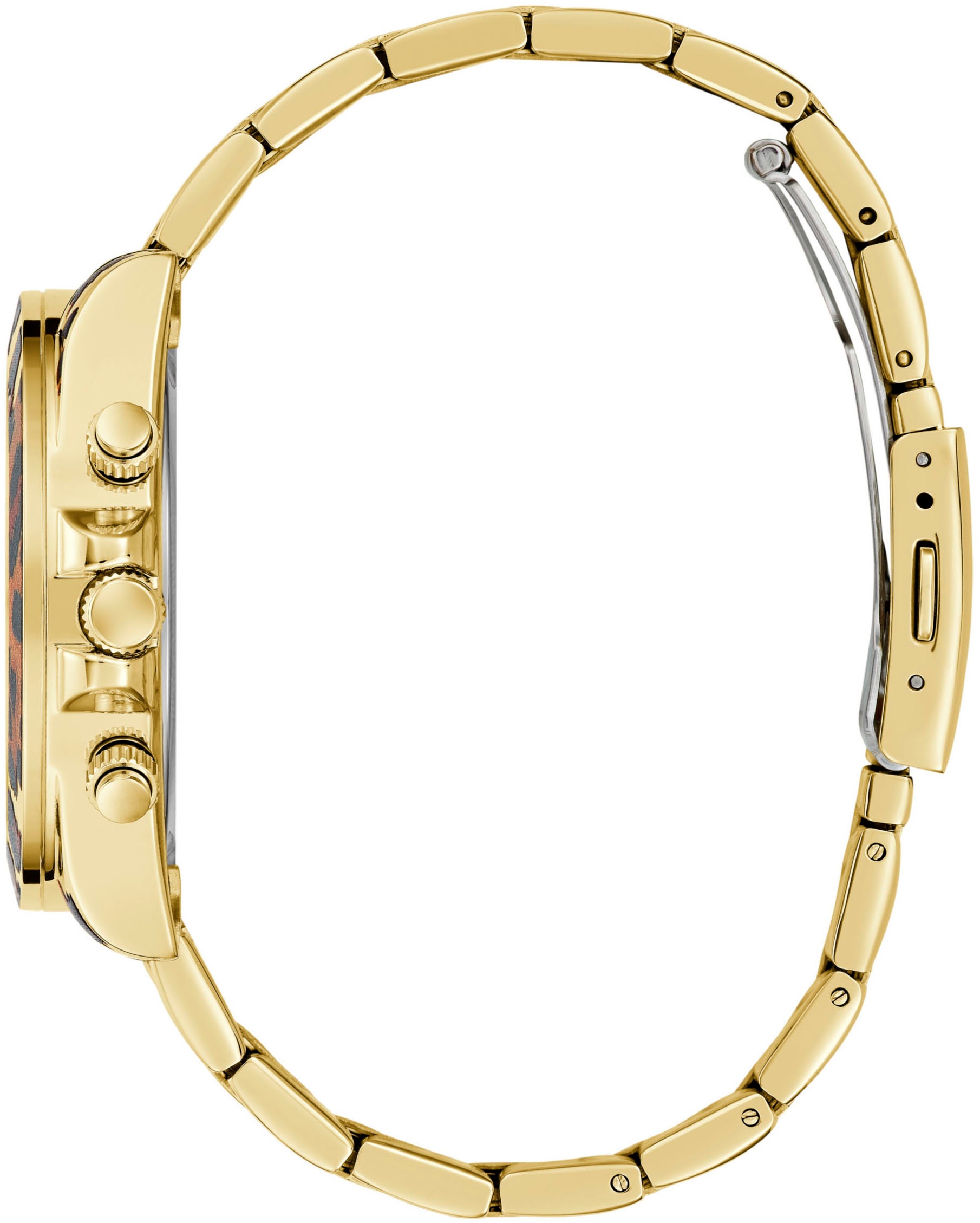 Guess Multifunktionsuhr »LEOPARDESS«, Quarzuhr, Armbanduhr, Damenuhr, Datum, 12/24-Std.-Anzeige