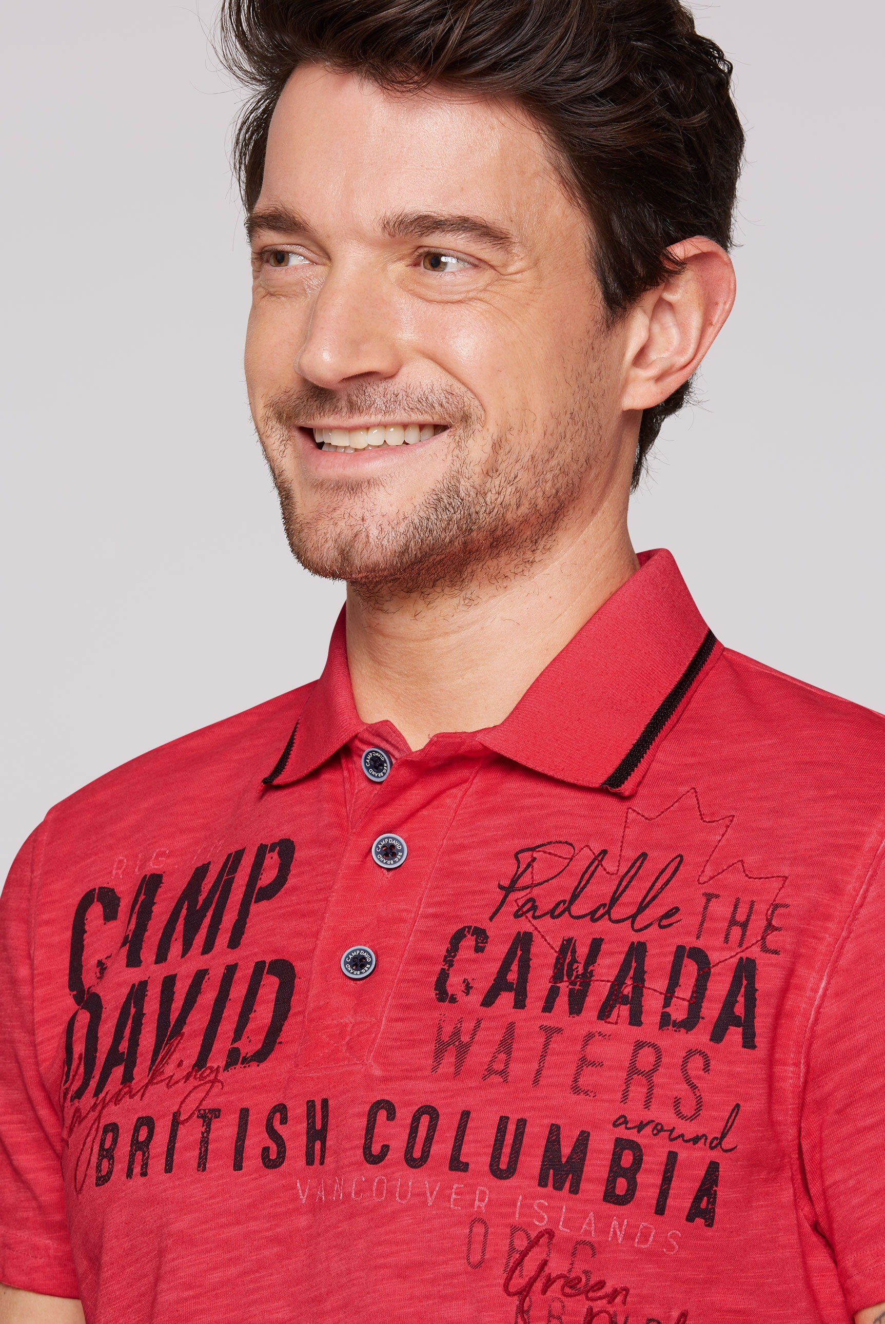 CAMP DAVID Poloshirt, aus Baumwolle