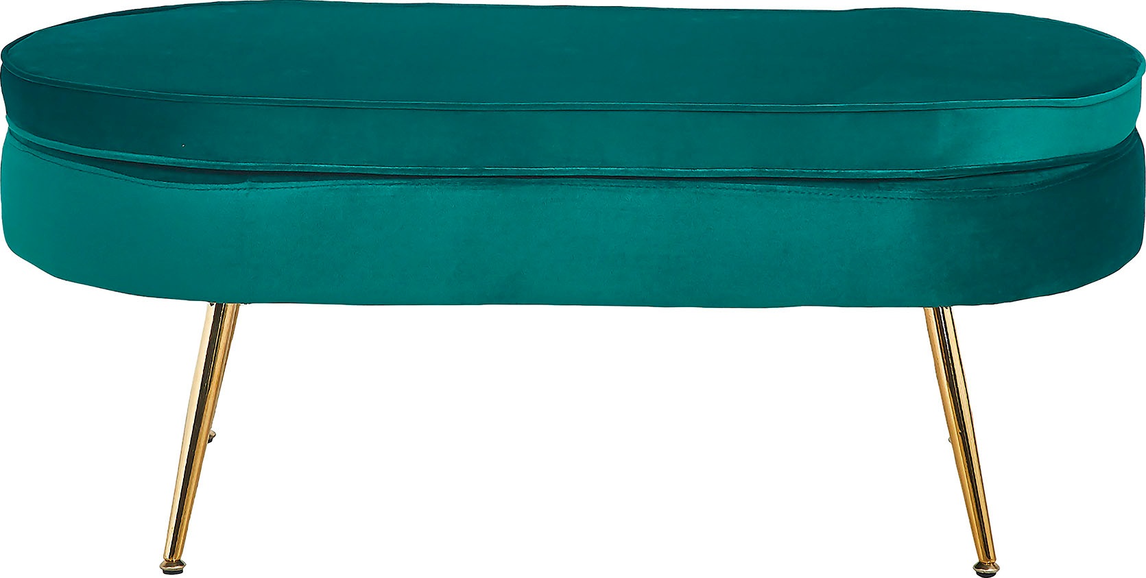 Thumbnail - SalesFever Polsterhocker "Clam - Stilvoller Hocker" Elegantes Design in ovaler Form, 99cm Breite