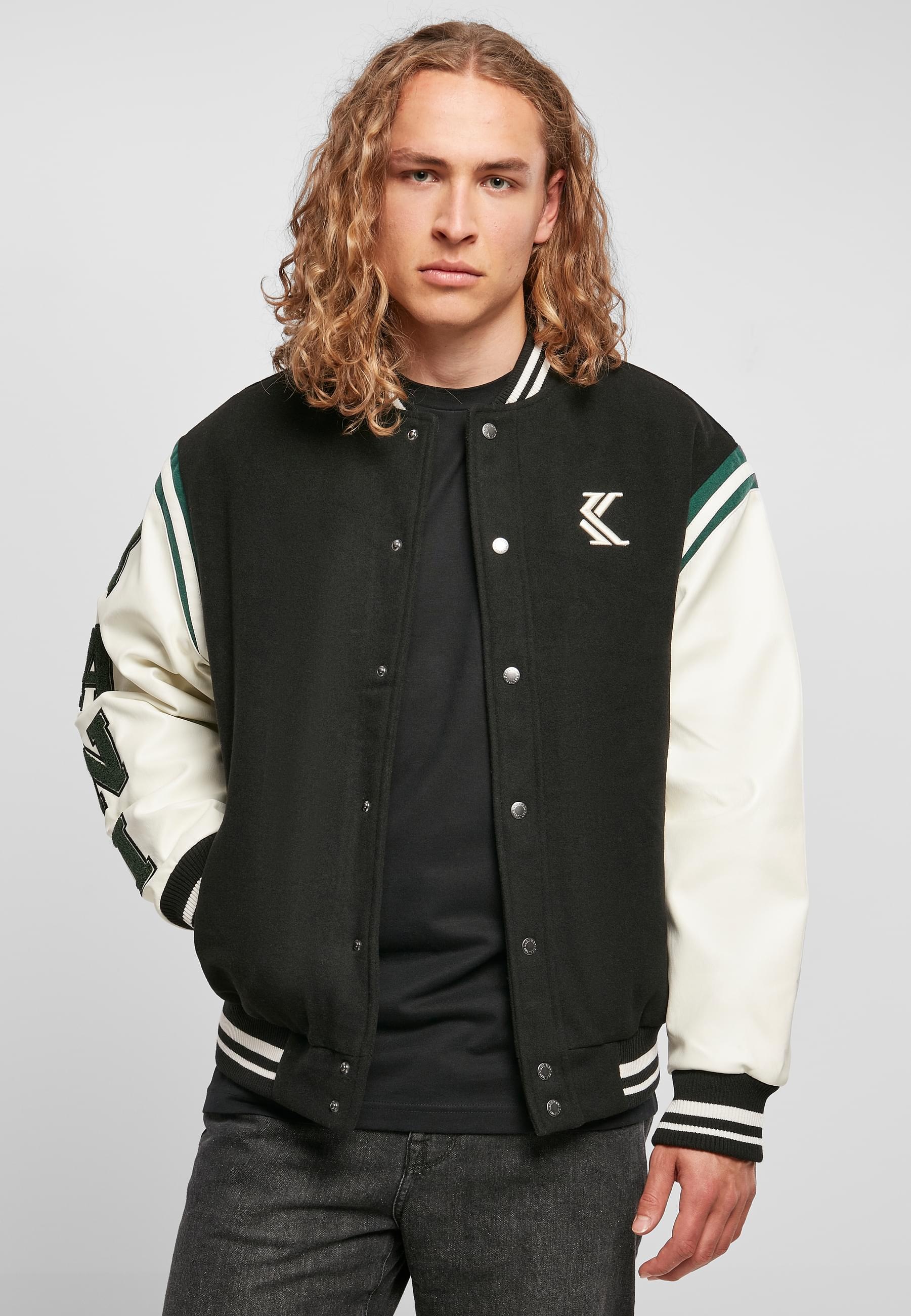 Karl Kani Allwetterjacke »Karl Kani Herren KM223-075-2 OG College Jacket«, (1 St.), ohne Kapuze