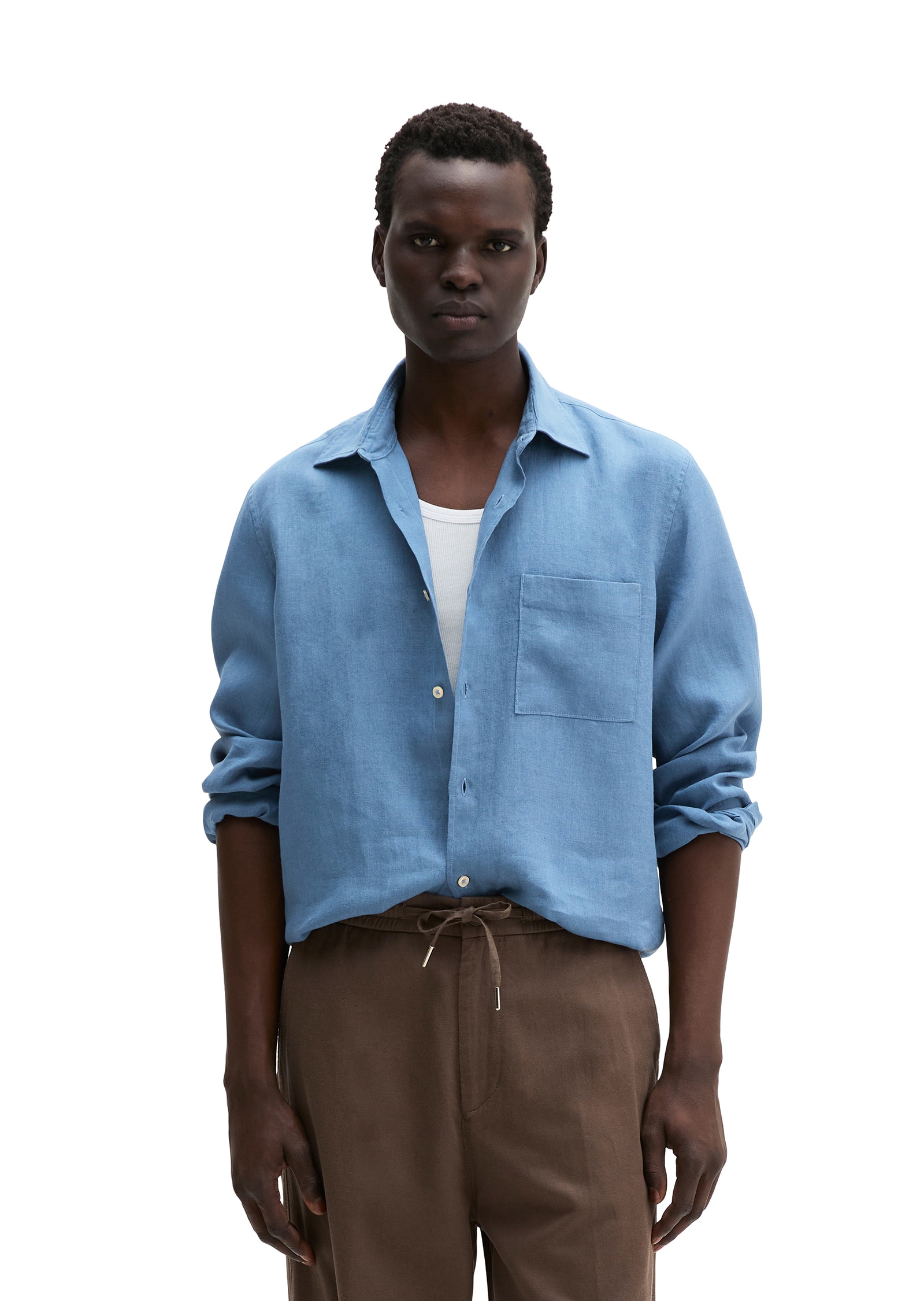 Marc OPolo Langarmhemd "aus reinem Leinen" günstig online kaufen