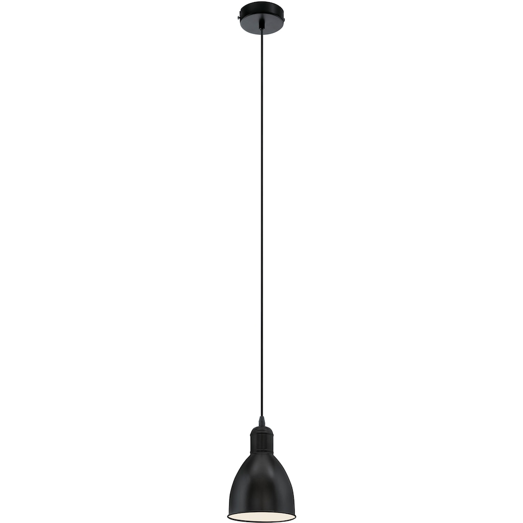 EGLO Pendelleuchte »PRIDDY«, 1 flammig-flammig, schwarz, weiß / Ø15,5 x H110 cm / exkl. 1 x E27 (max. 40W)