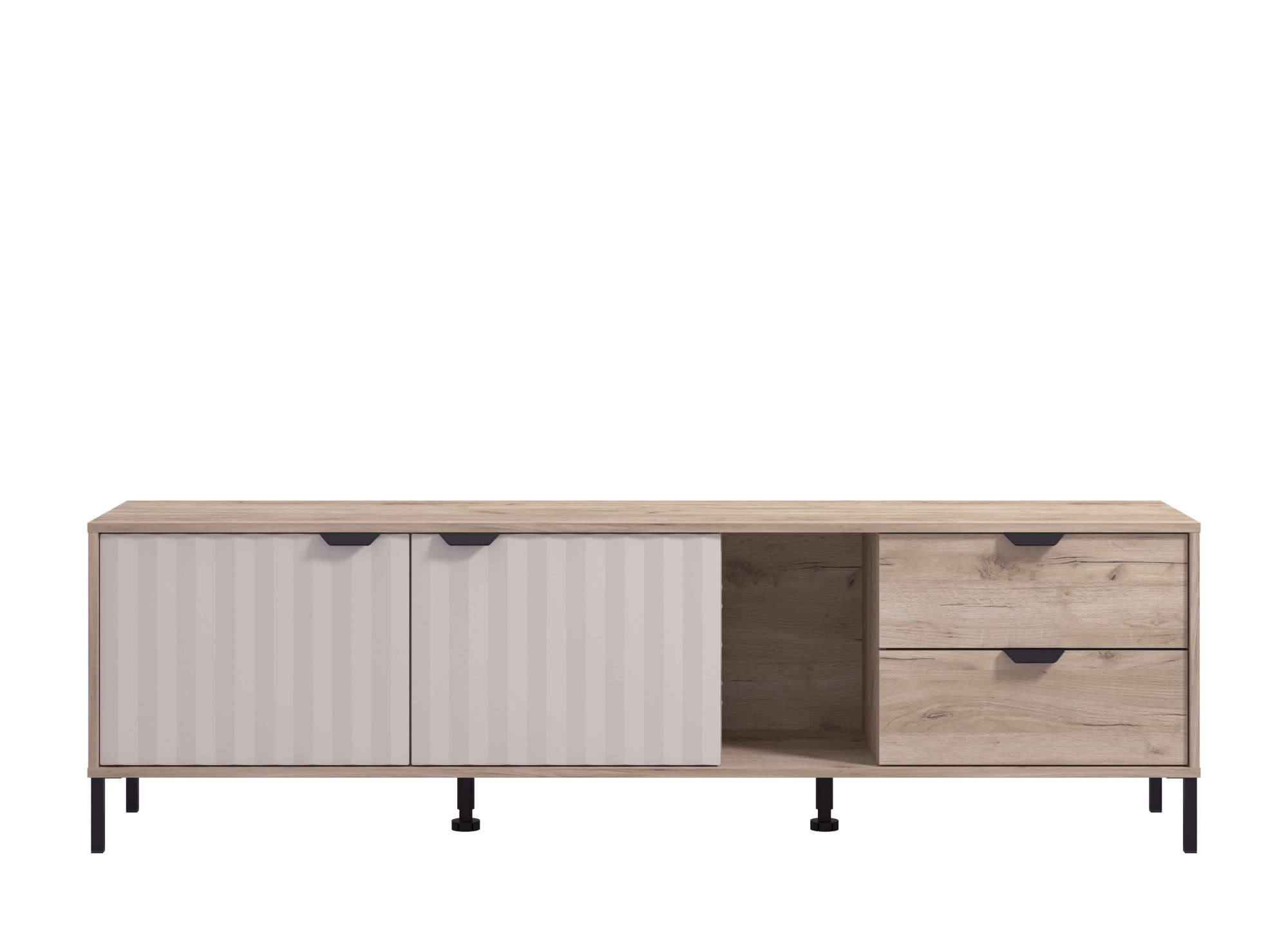 Home affaire Lowboard »Vandea TV-Lowboard, TV-Schrank, TV-Ständer, modernes Design«, Kommode im Trendfarben, Front in 3D-Optik