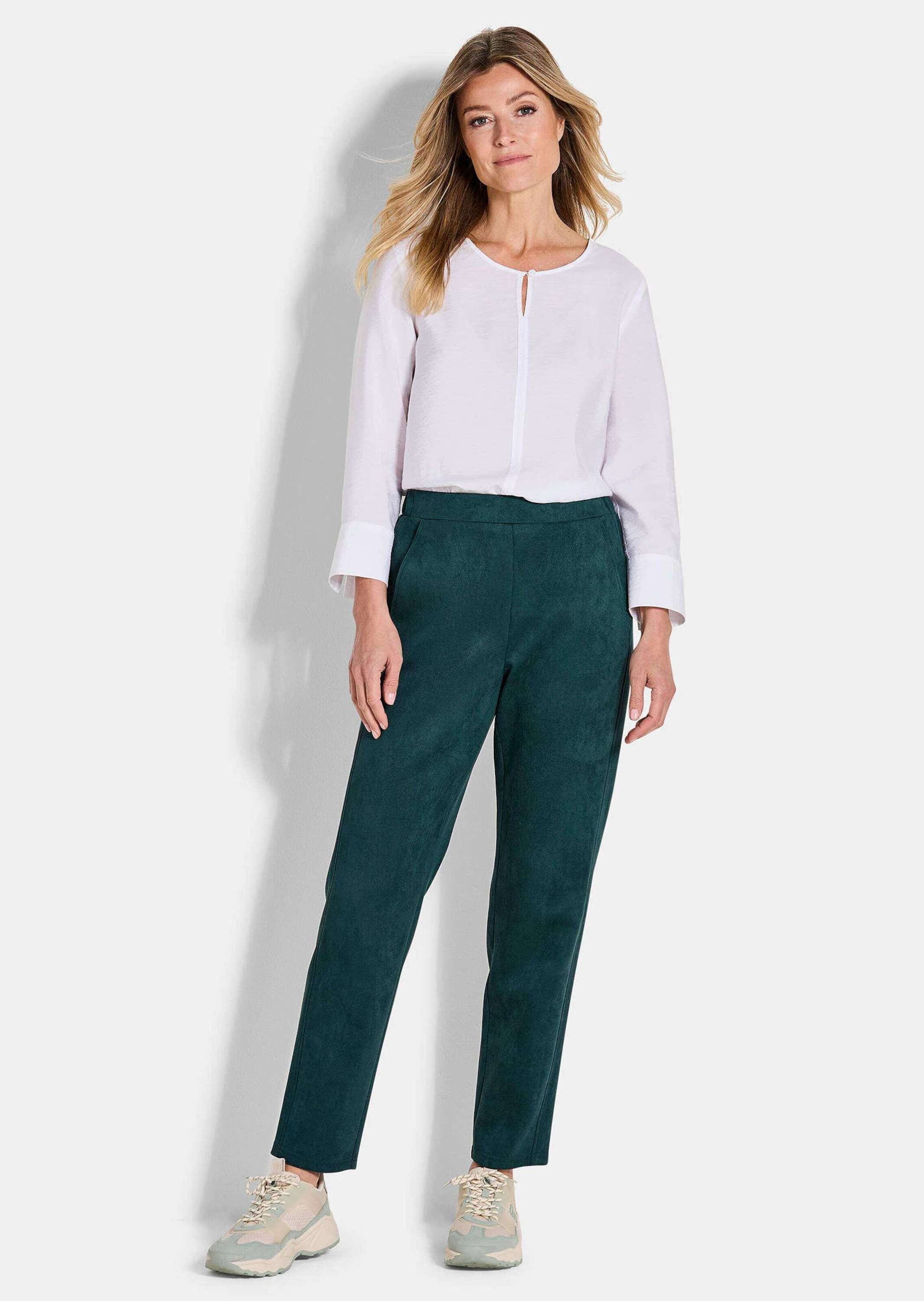 GOLDNER Chinohose "Kurzgröße Hose LOUISA in Veloursleder-Optik" günstig online kaufen