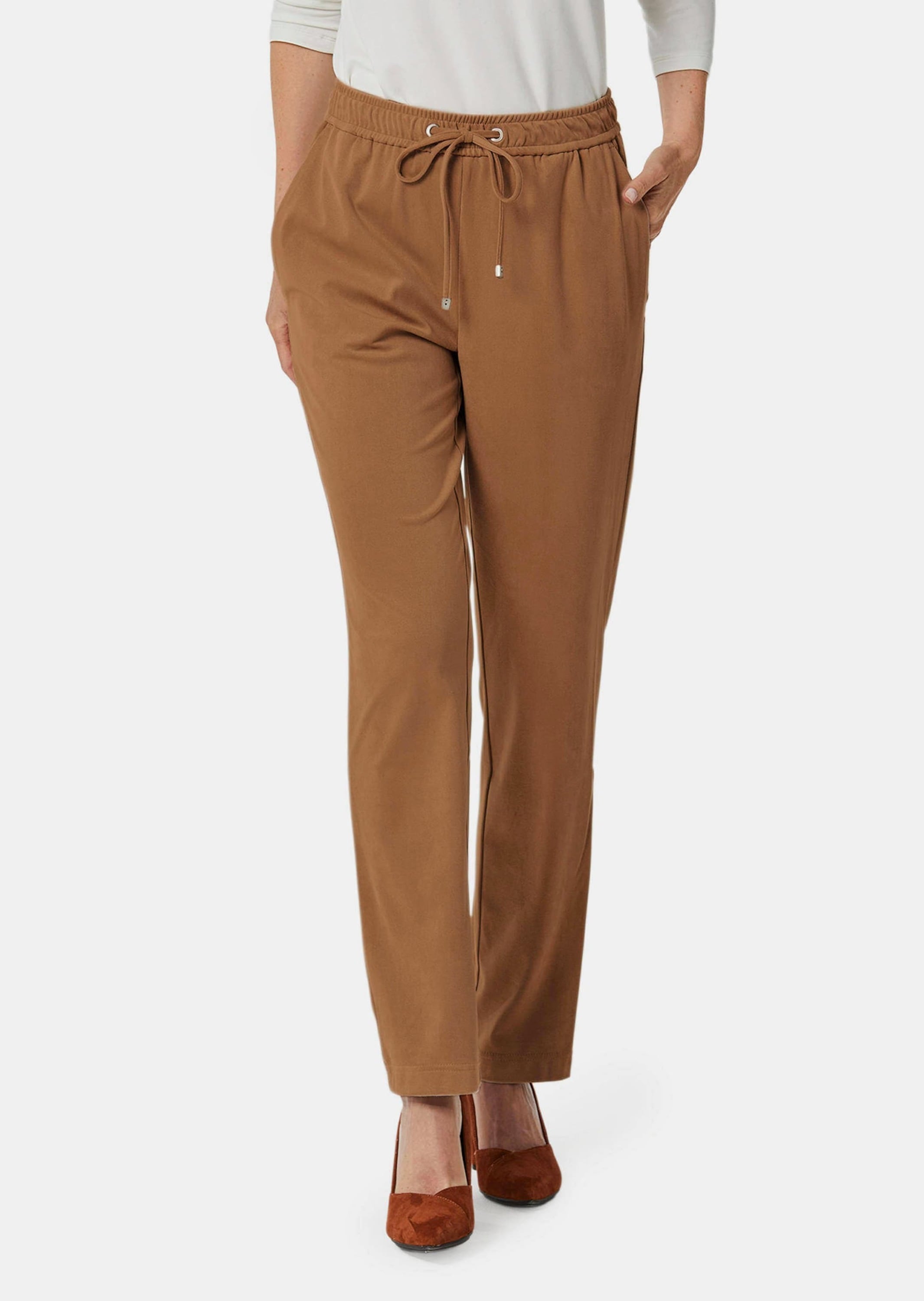 GOLDNER 2-in-1-Hose »Stretch Hose SARA in Veloursleder-Optik«