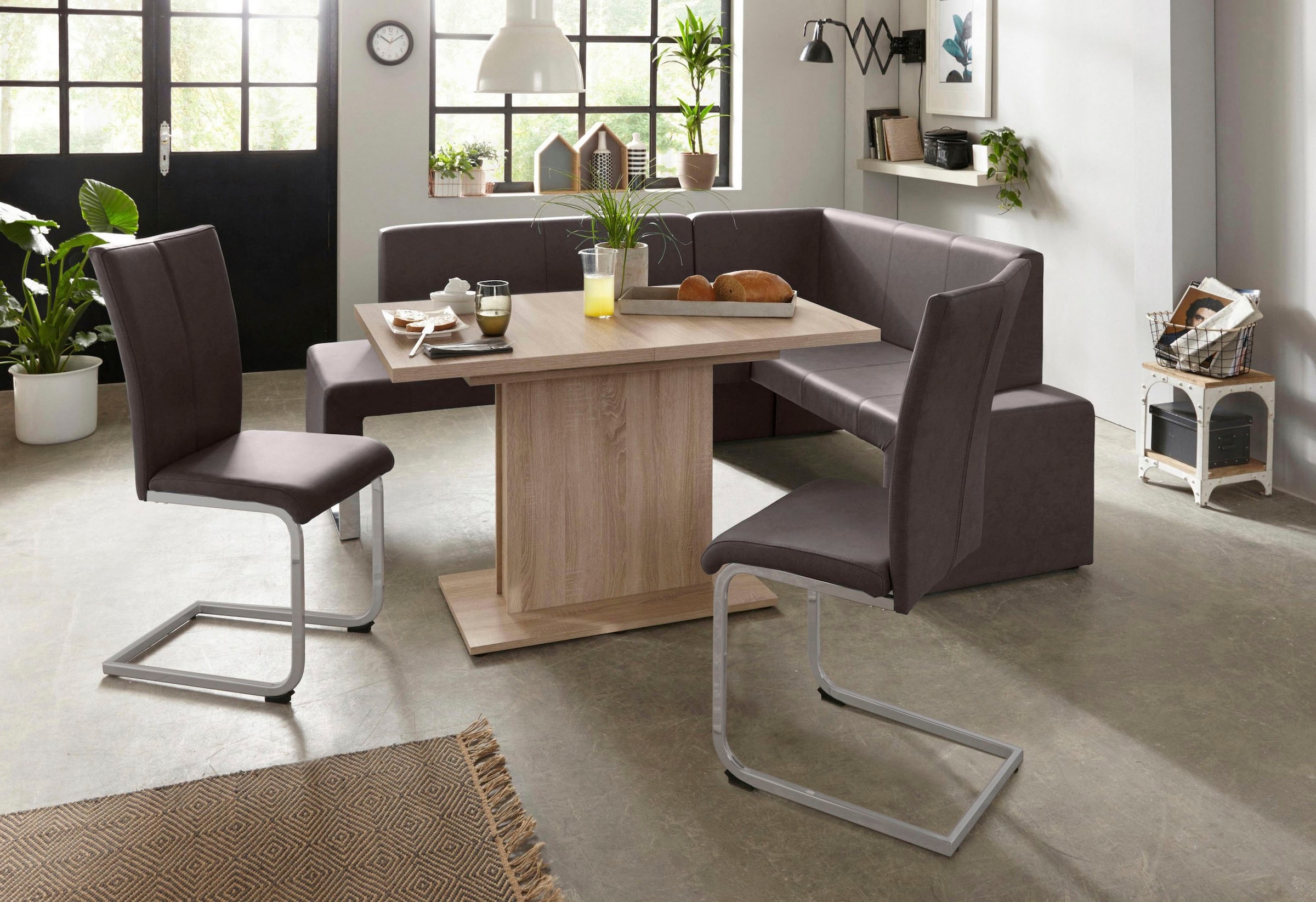 Home affaire Freischwinger »Alex«, (Set), 2 St., Kunstleder LOOK, Stuhl belastbar bis 120 Kg, Gestell im Chrom-Look