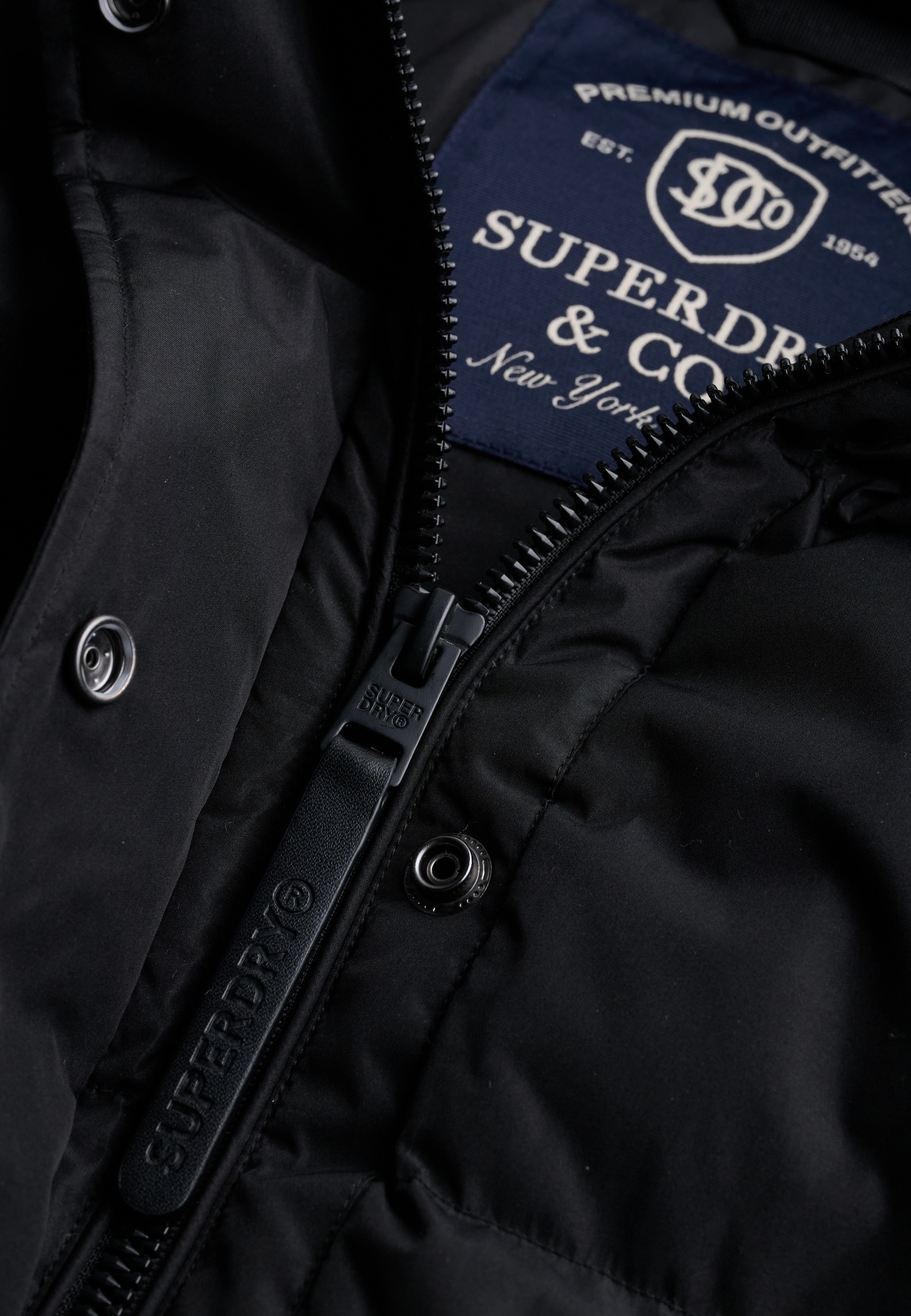 Superdry Steppjacke »HOODED 5 BAFFLE SPORTS PUFFER« mit Kapuze Kunstfaser, relaxed fit