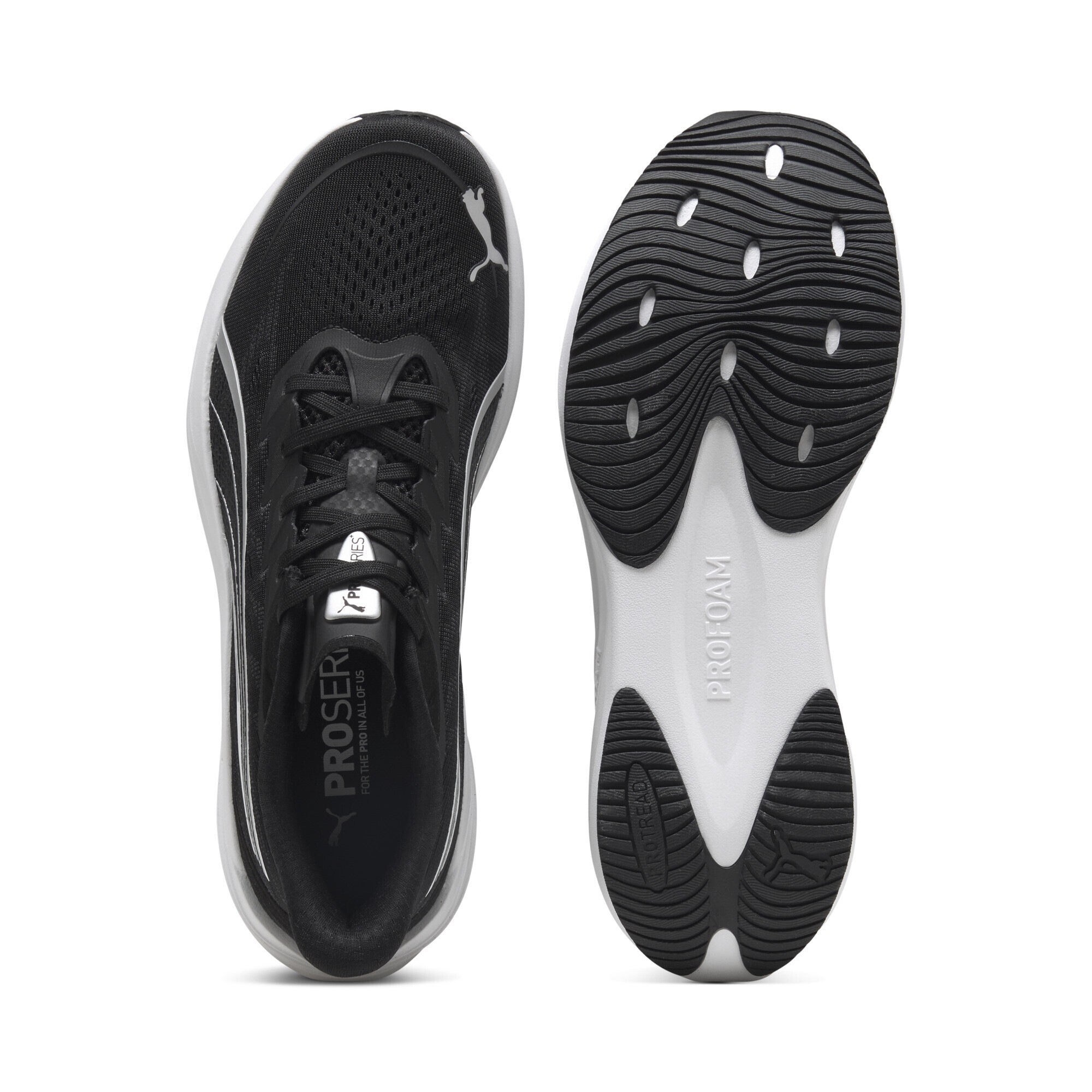 Laufschuh PUMA "DARTER PRO 2", Damen, Gr. 38, puma schwarz, puma silber, puma weiß, Schuhe Laufschuh, mit ProFoam Dämpfungstechnologie, leichtes Textil-Obermaterial 3