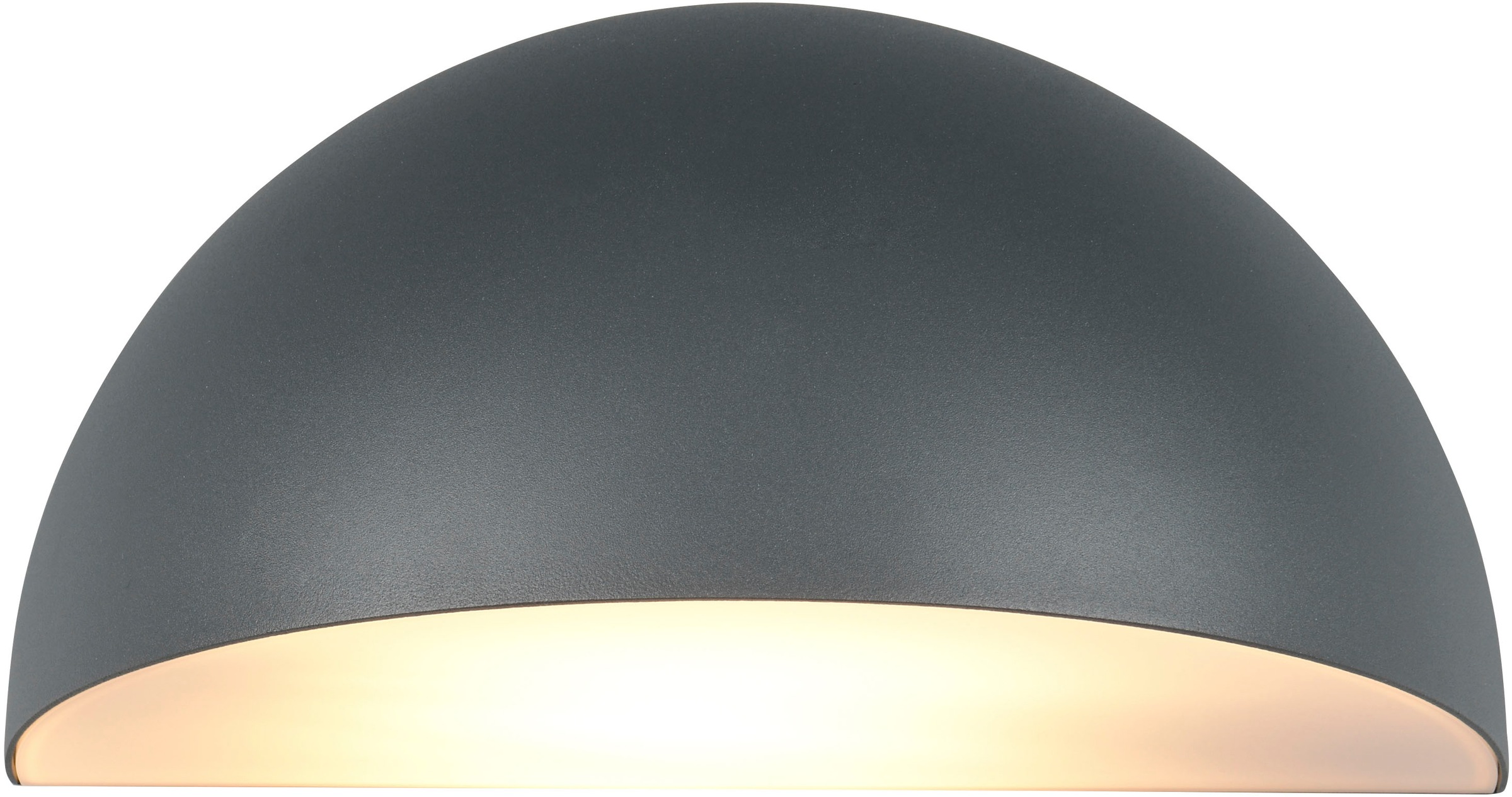 TRIO Leuchten Außen-Wandleuchte »MAAS, Hauswand Leuchte Downlight kugelförmig Metall Aluminium IP44«, 1 flammig, Leuchtmittel E27 | Leuchtmittel wechselbar, exkl 1x E27 max 10W, Breite 27cm Höhe 14cm, Leuchtmittel wechselbar
