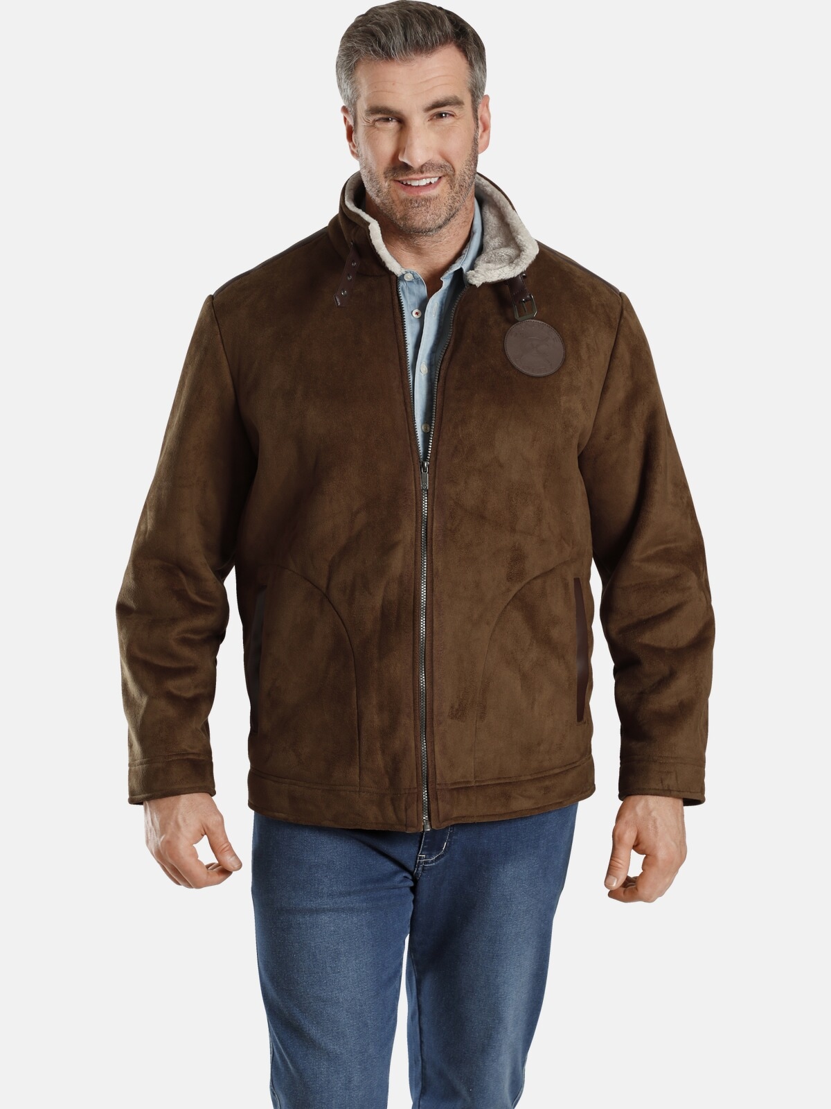 Charles Colby Lederimitatjacke "Jacke SIR SHERWIN"