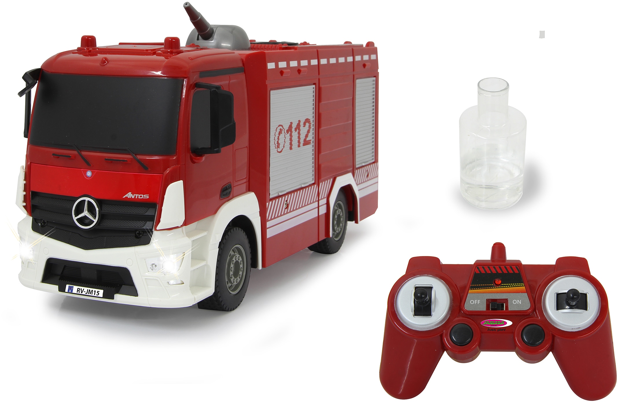 RC-LKW »Feuerwehr TLF Mercedes-Benz Antos 1:26 - 2,4 GHz«, mit Spritzfunktion