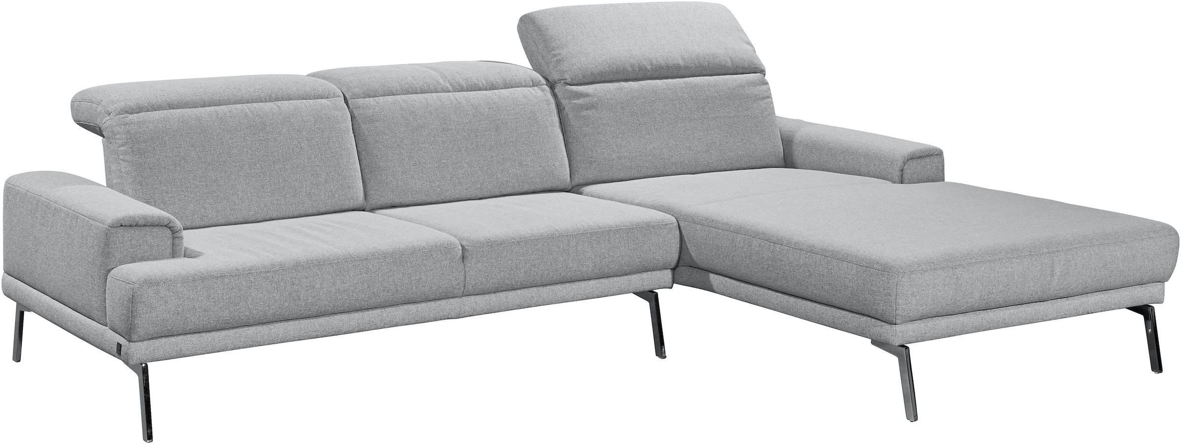 Musterring Ecksofa »MR 4580«, mit Kopf- und Sitztiefenverstellung, Metallfuß chrom, 288 x 193/220cm