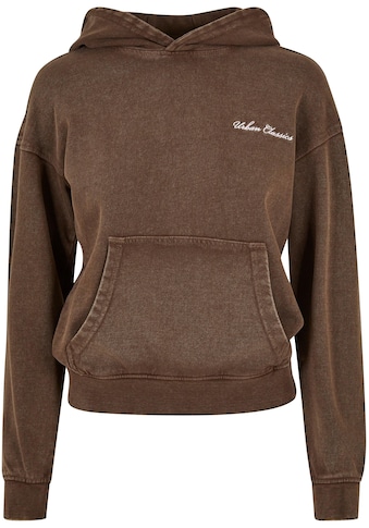 Kapuzenpullover »Urban Classics Damen Ladies Small Embroidery Terry Hoody«, (1 tlg.)