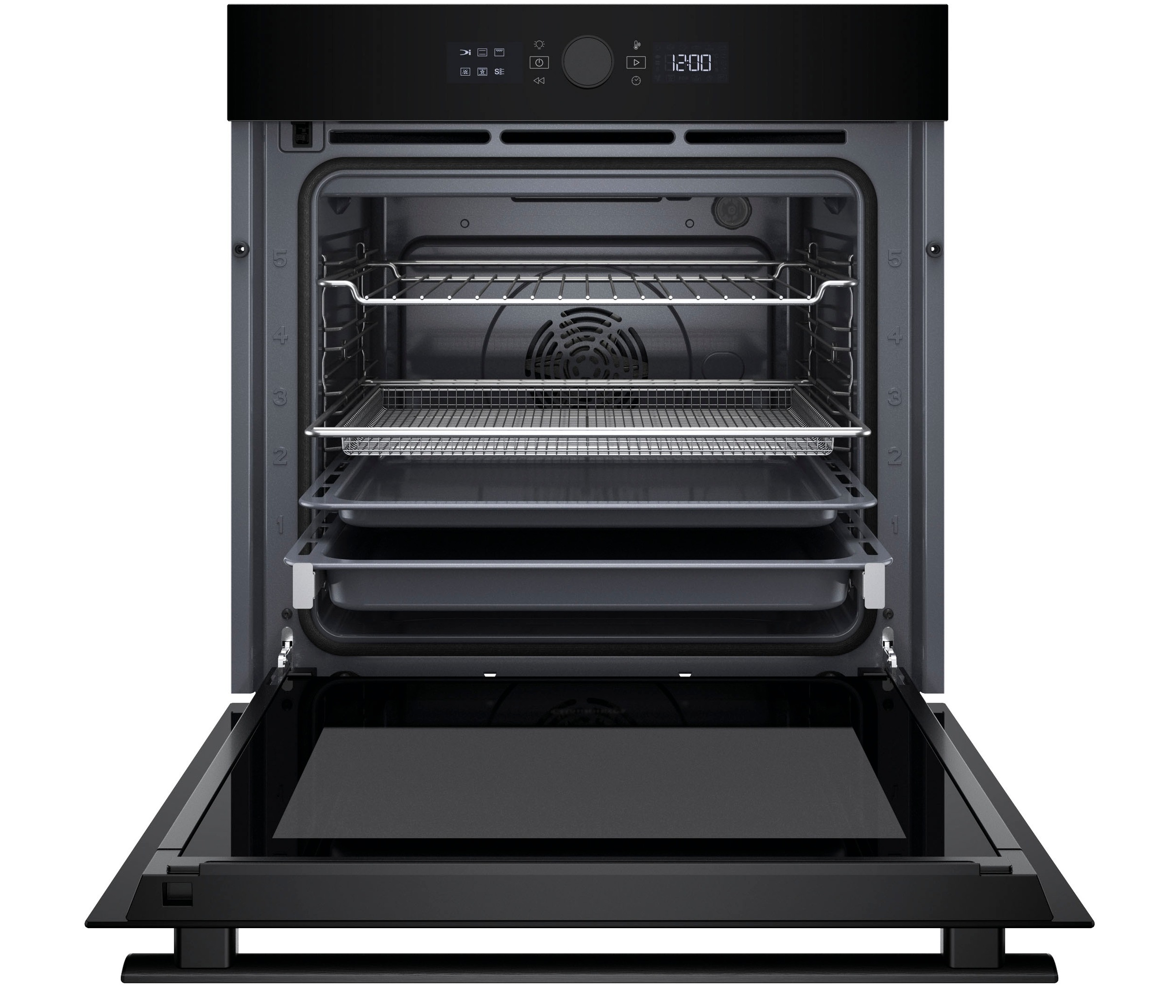 BAUKNECHT Pyrolyse Backofen  »BBI4S8PM1SK«, mit 1-fach-Teleskopauszug, Pyrolyse-Selbstreinigung, AirFry-Funktion, Pizzafunktion, 1-fach-Teleskopauszug, Gentle Steam