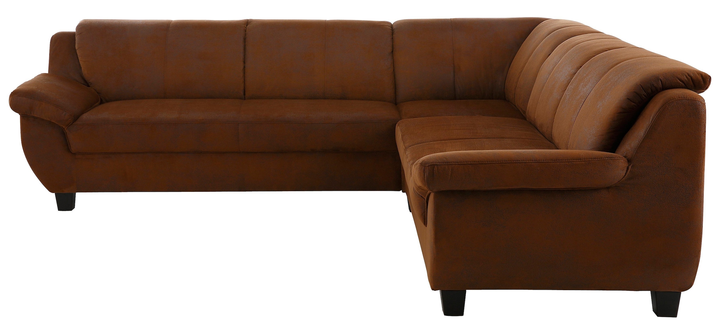 Home affaire Ecksofa »Yesterday L-Form, B/T: 254/91 cm, belastbar bis 140kg/ Sitz«, Microfaser MELROSE®, mocca