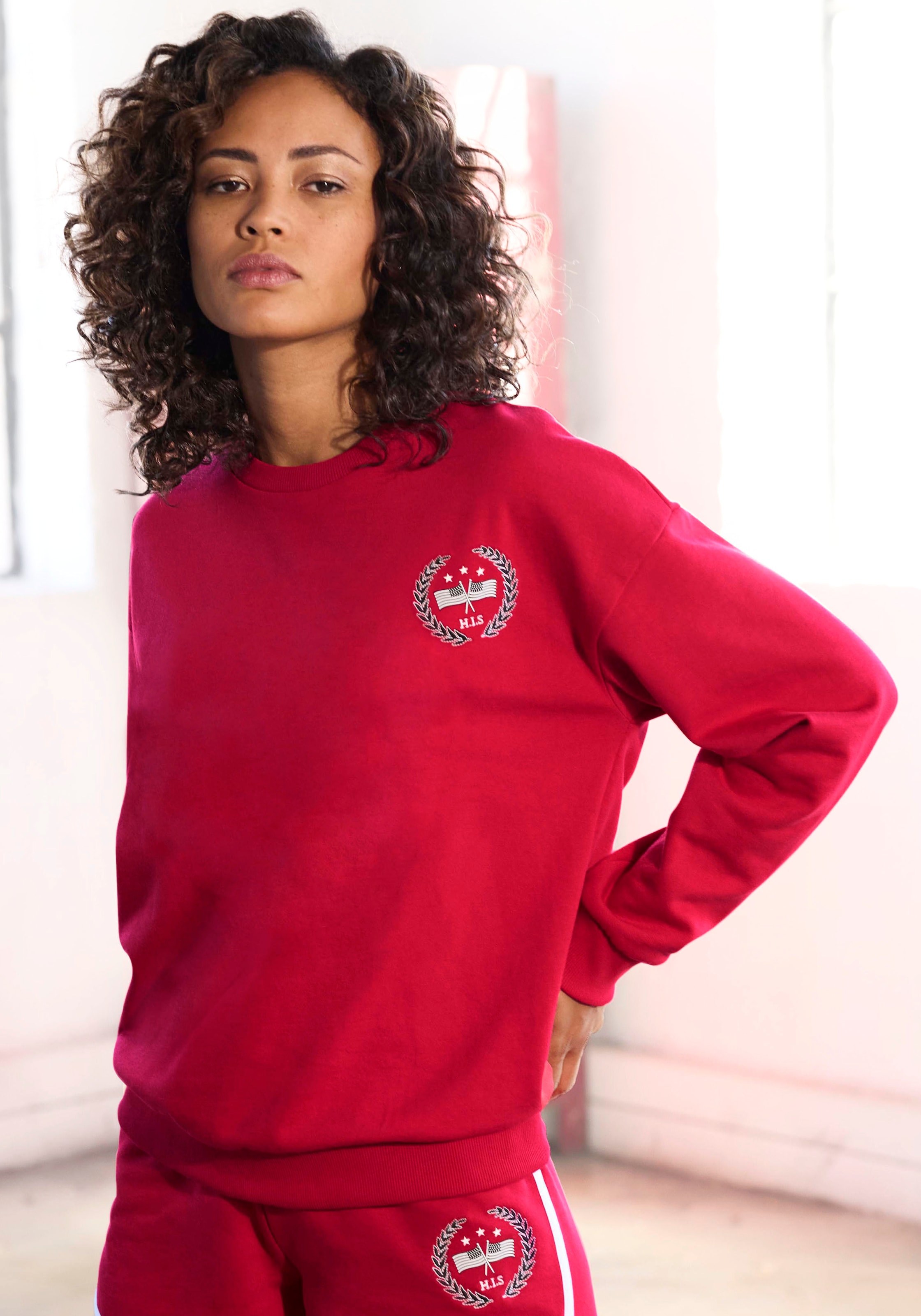 H.I.S Sweatshirt, mit trendigem Logo-Druck, Loungeanzug