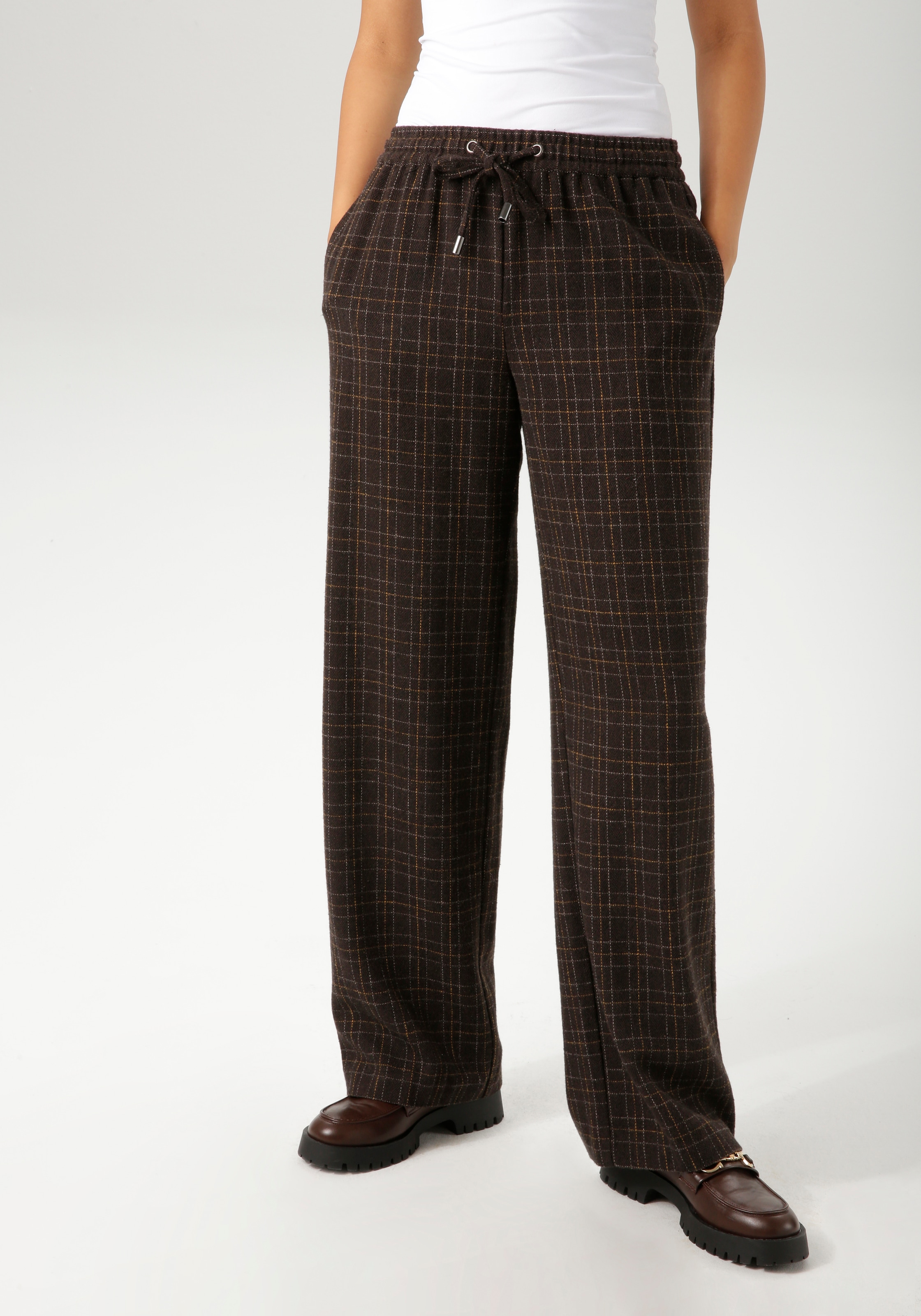Aniston CASUAL Schlupfhose, im dezenten Karo-Dessin - NEUE KOLLEKTION günstig online kaufen