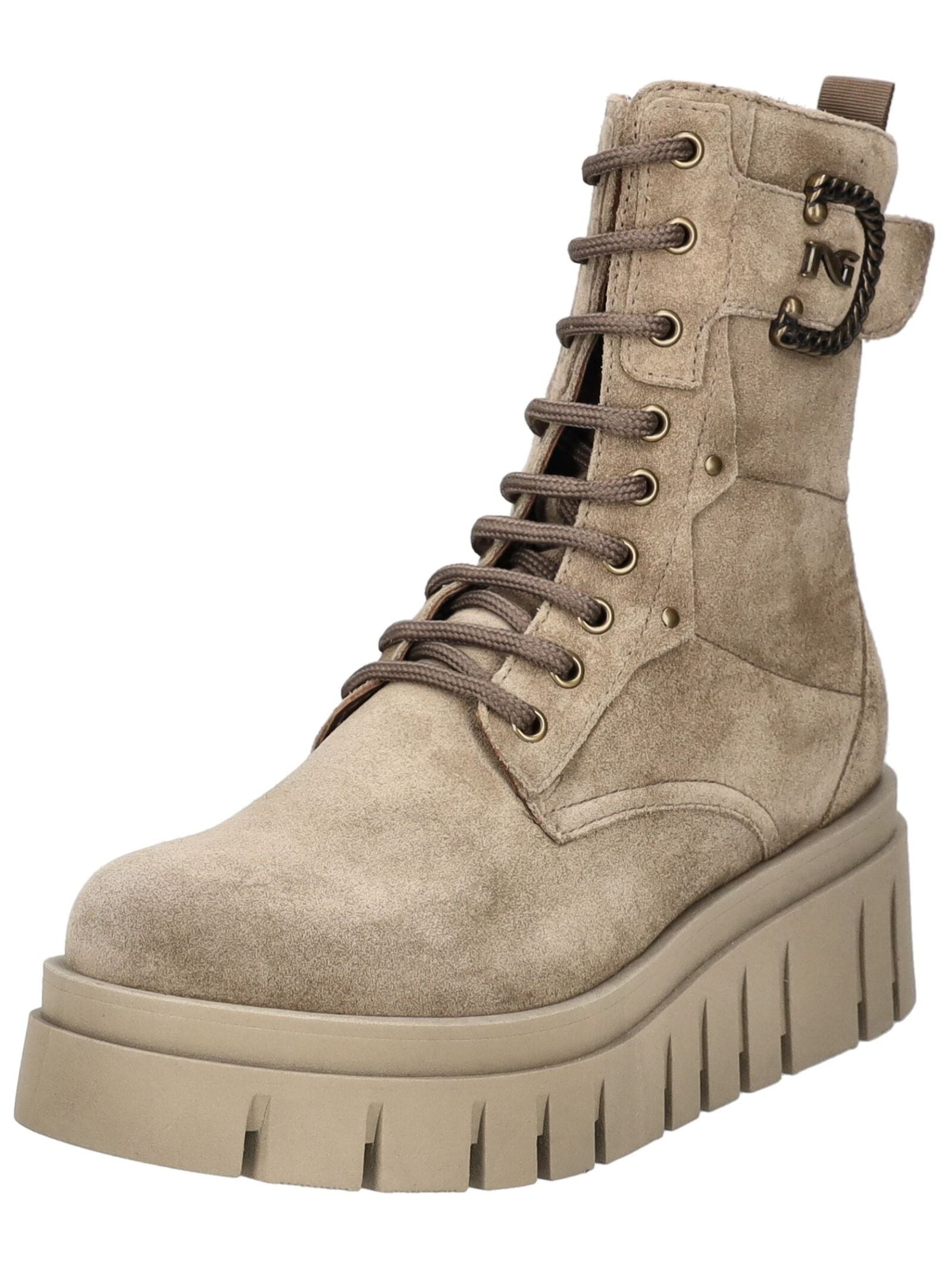 Nero Giardini Schnürstiefelette "Nero Giardini Stiefelette Veloursleder" günstig online kaufen