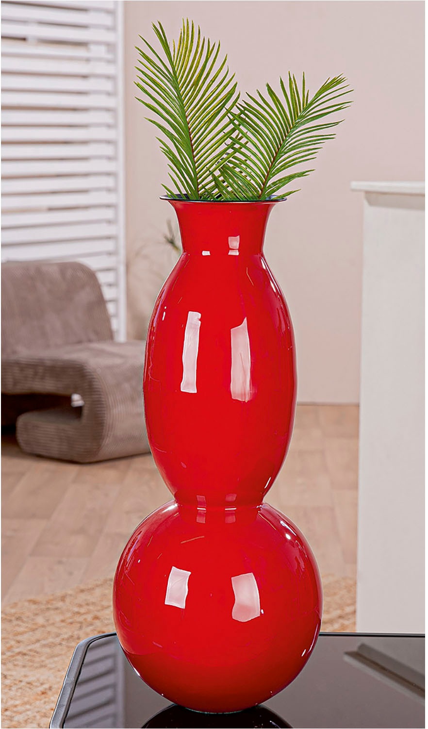 GILDE Bodenvase »Vase Neo rot H.49 cm«, (1 St.)