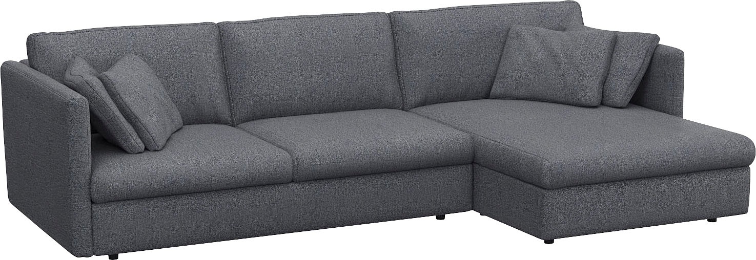 FLEXLUX Ecksofa »Lovane«, Weich & anschmiegsam, große Sitztiefe auf Kaltschaum, Dekokissen inkl.
