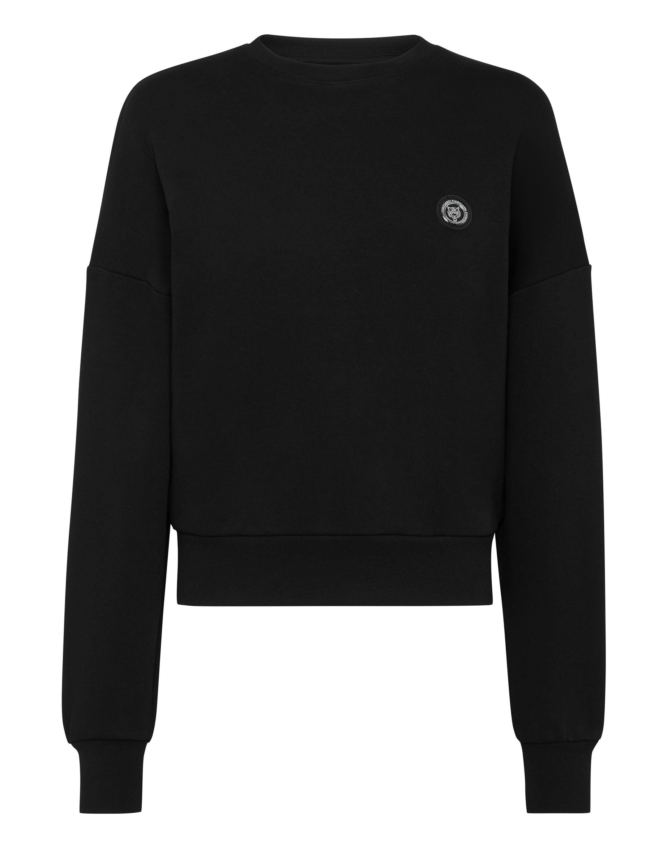 PLEIN SPORT Mädchen Sweatshirt "Glitter", schwarz, Gr. L, Obermaterial: 88% Baumwolle, 12% Polyester, Sweatshirts