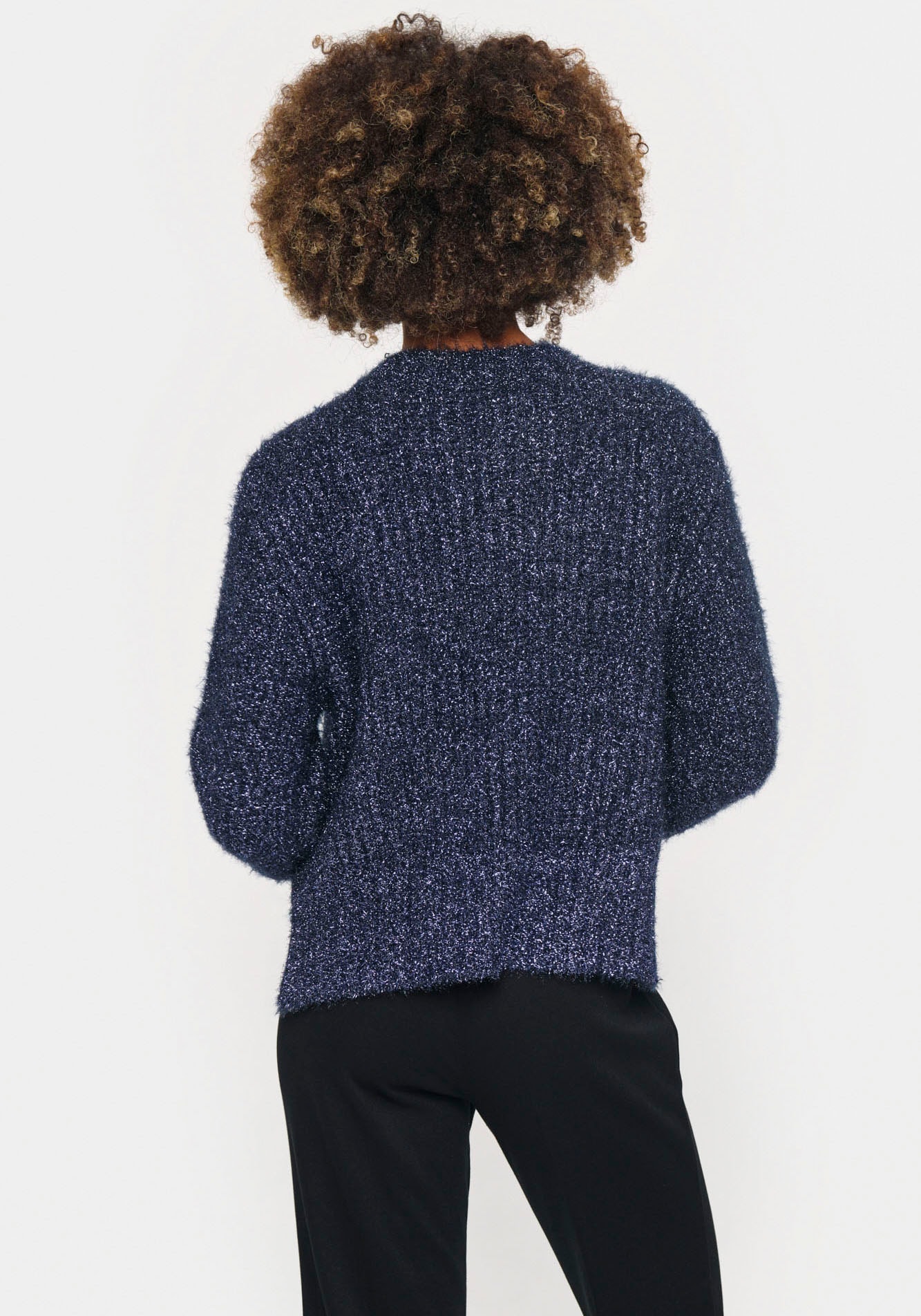 Saint Tropez Strickpullover »HalfaSZ«, aus Glitzergarn