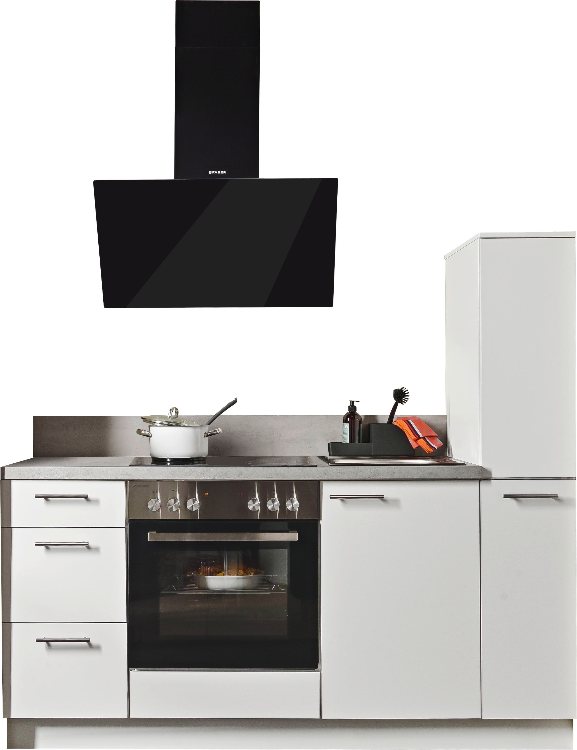 KOCHSTATION Küche »Scafa« vormontiert, wahlweise mit E-Geräten, Stellbreite 180 cm