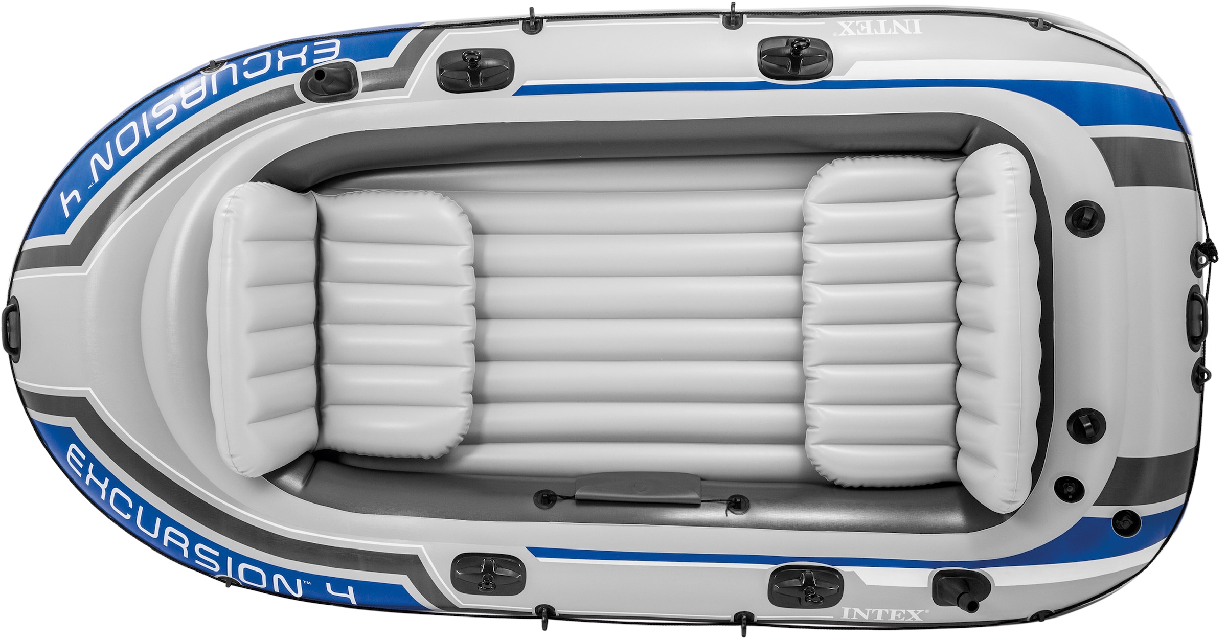 Intex Schlauchboot »Excursion 4«, (Set, mit 2 Paddeln und Luftpumpe)