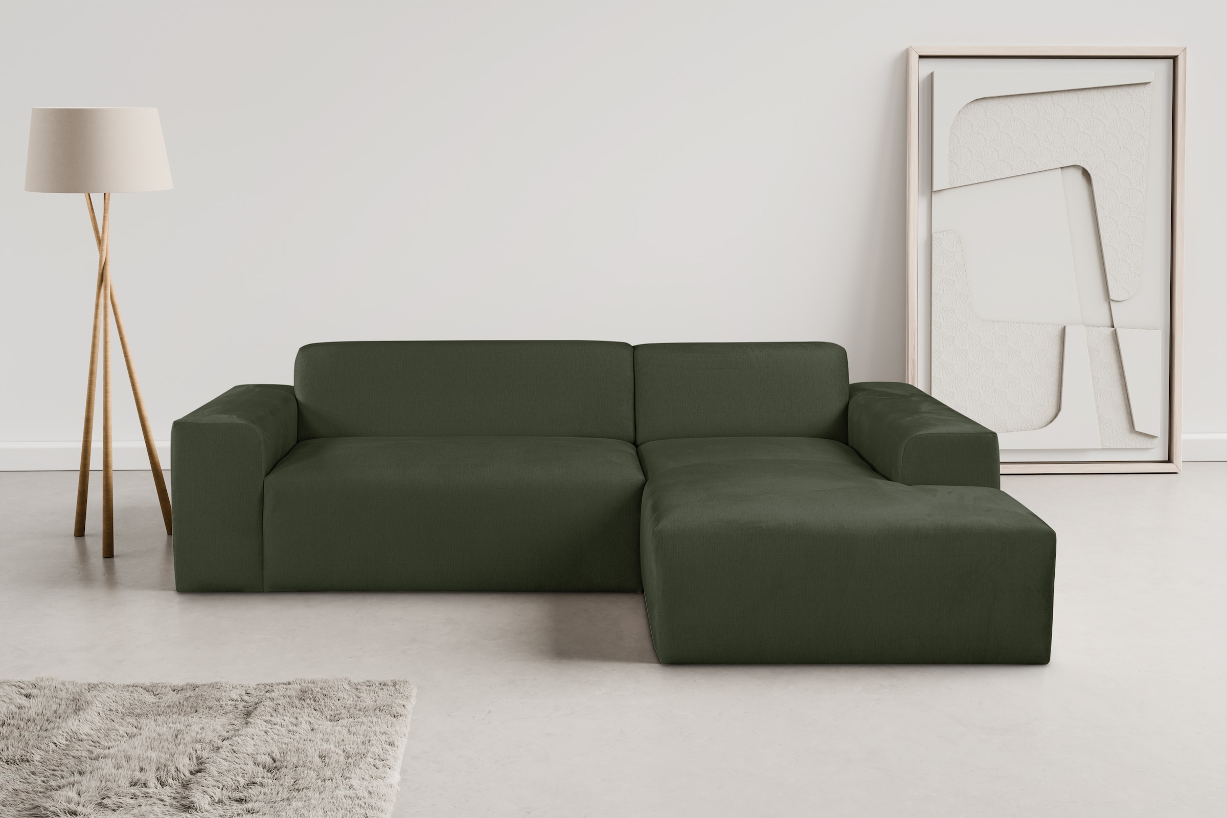 WERK2 Ecksofa "Zeus-L", Curvy Trend Ecksofa mit urbaner Optik günstig online kaufen