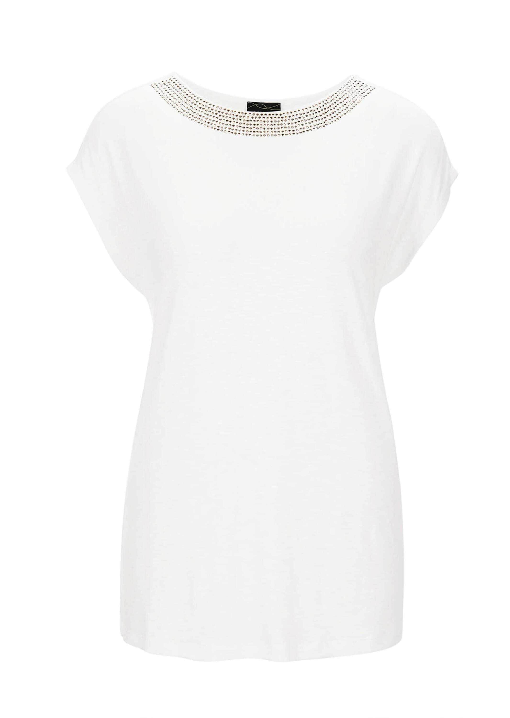 GOLDNER Kurzarmshirt "Elegantes Oberteil mit Glitzersteinen" günstig online kaufen