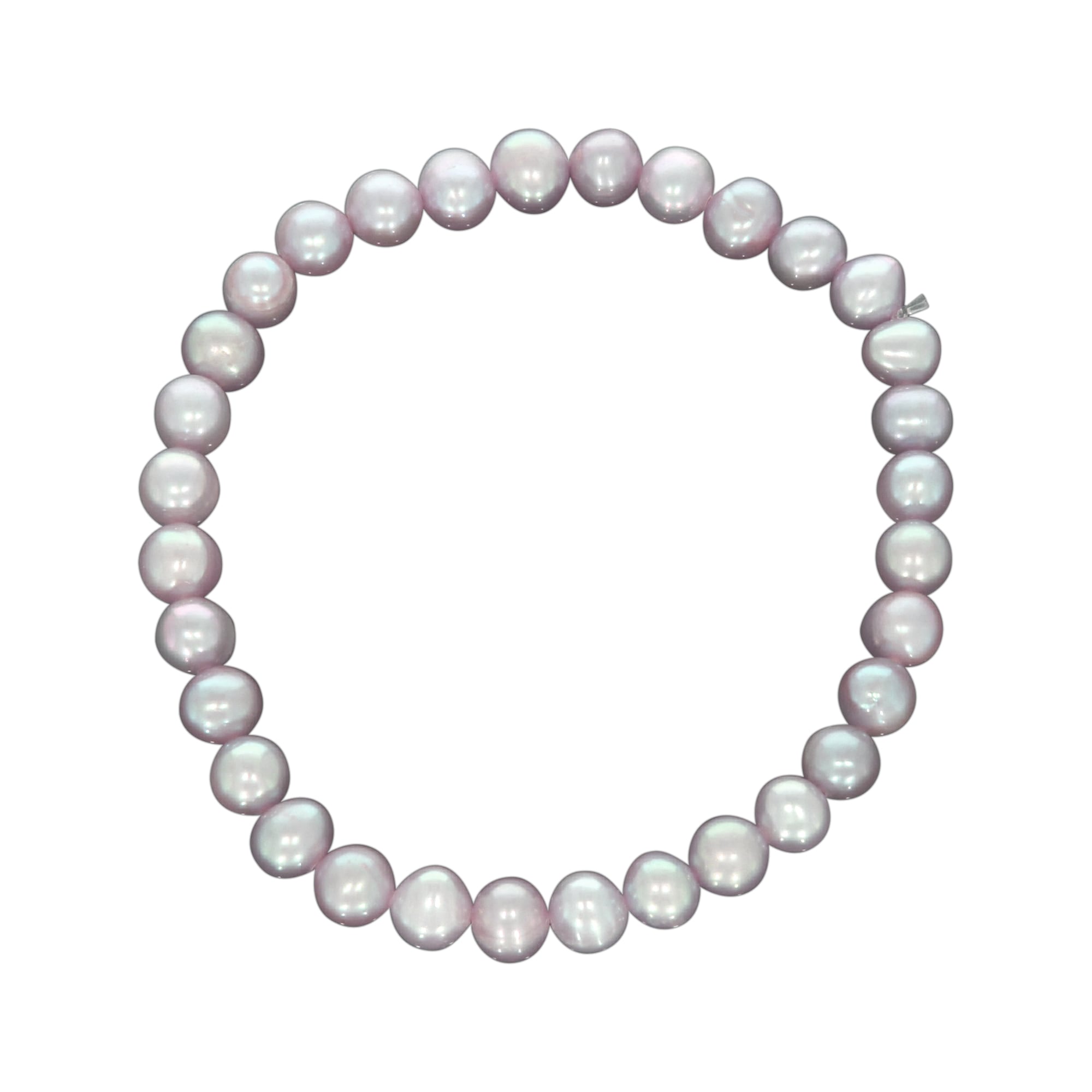 Armband VIVANCE "Süßwasserzuchtperlen lavendel 6mm", lila (lila, lavendel), Armbänder, Damen, 18cm, Metallmix, glänzend, Perlenarmband