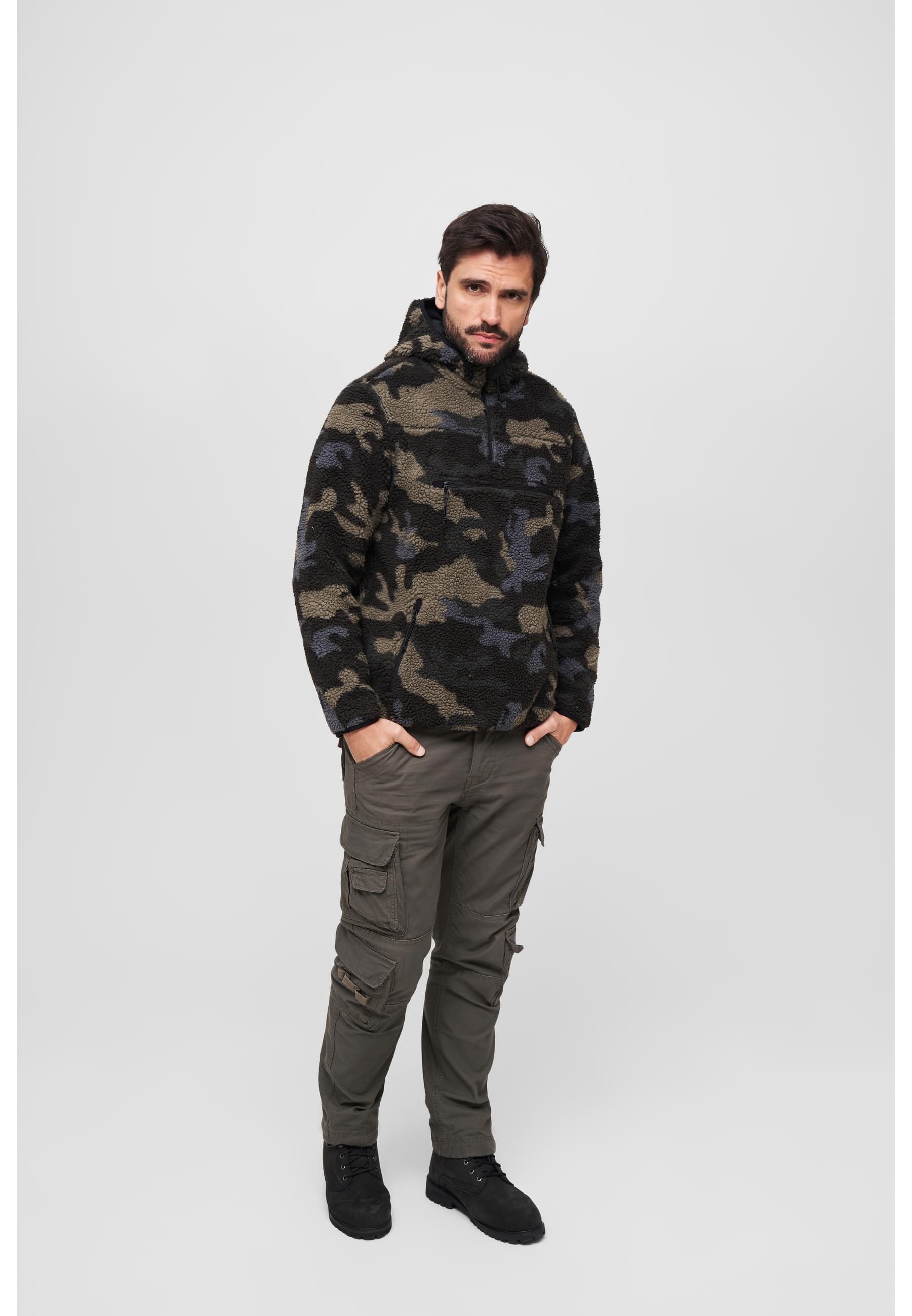 Brandit Anorak »Brandit Herren Teddyfleece Worker Pullover«, (1 St.), mit Kapuze