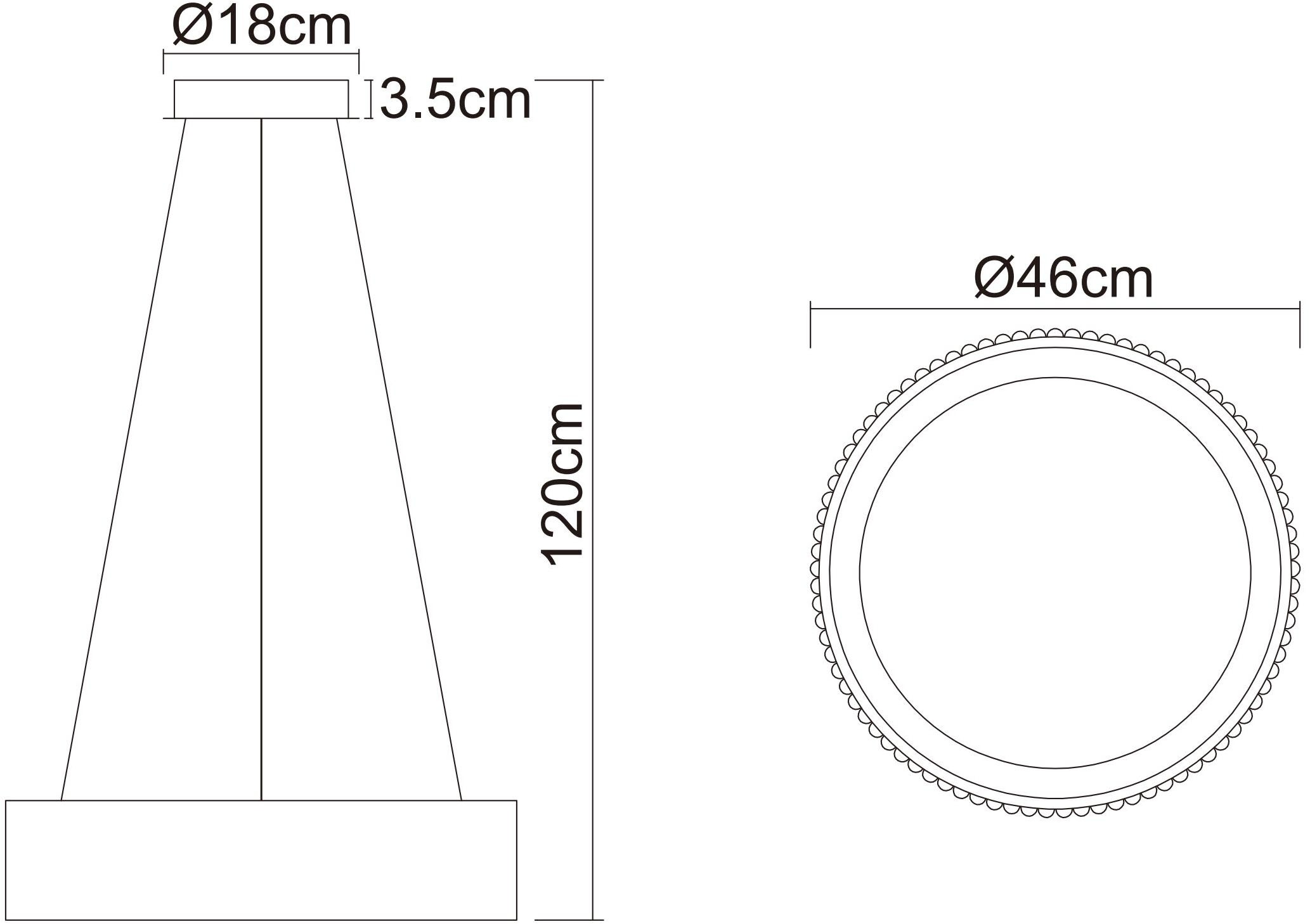 GLOBO LIGHTING Hängeleuchte »KEMP« LED-Modul 1 Stk. Weiß matte Hängeleuchte mit Acryl opal und Memoryfunktion