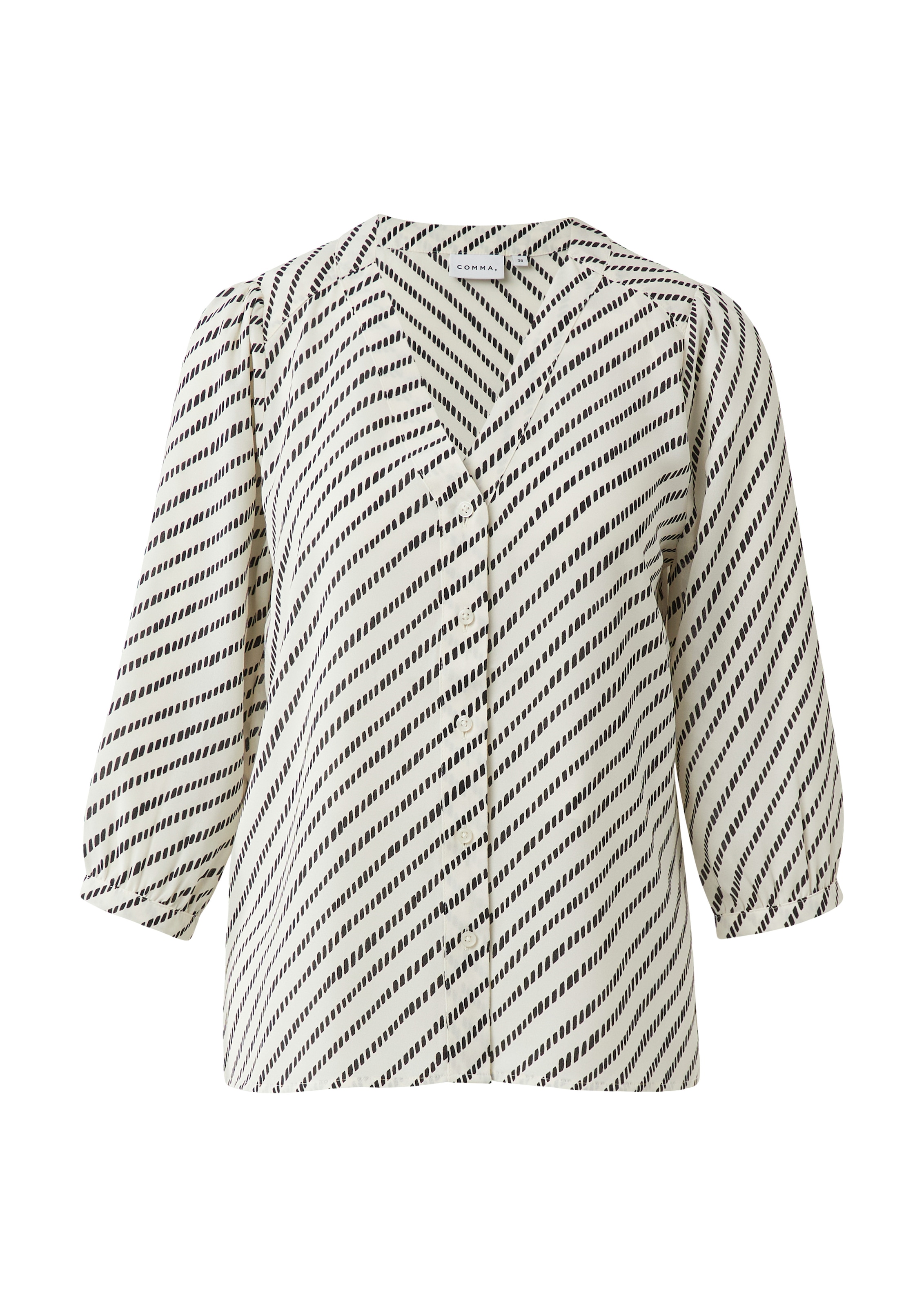 Comma Shirtbluse 3/4-Arm Tunika mit grafischem Muster