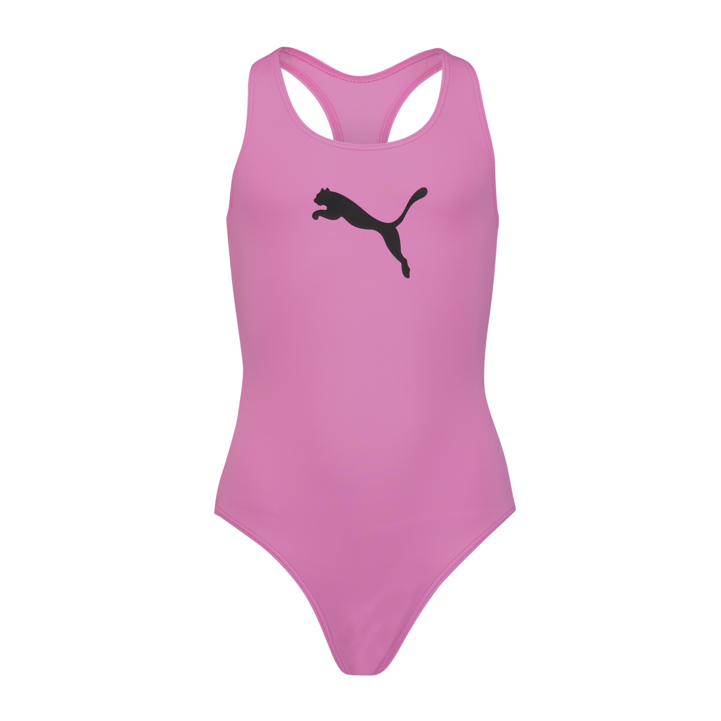 PUMA Mädchen Badeanzug "PUMA SWIM GIRLS RACERBACK SWIMSUIT"opera mauve, Gr. 116, Obermaterial: 80% Polyamid, 20% Elasthan, Badeanzüge,
