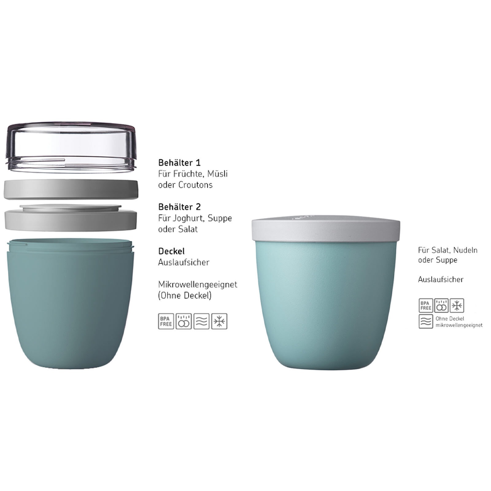 Mepal Lunchbox »Lunchpot Switch Ellipse 500 ml (+ 200 ml)«, (1 tlg.)