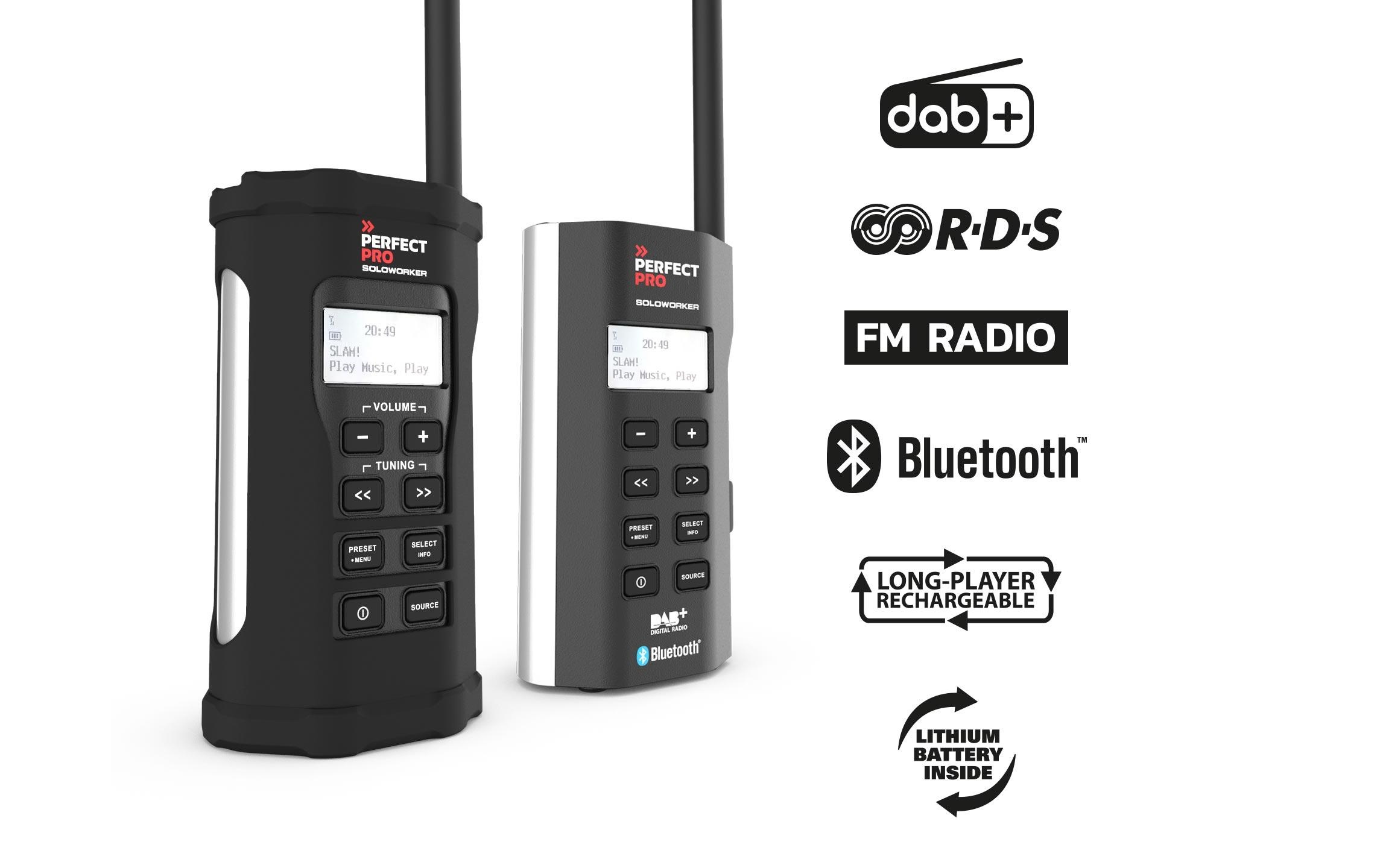 PerfectPro Digitalradio (DAB+) »SOLOWORKER« ( ) Display, Equalizer, Senderspeicher