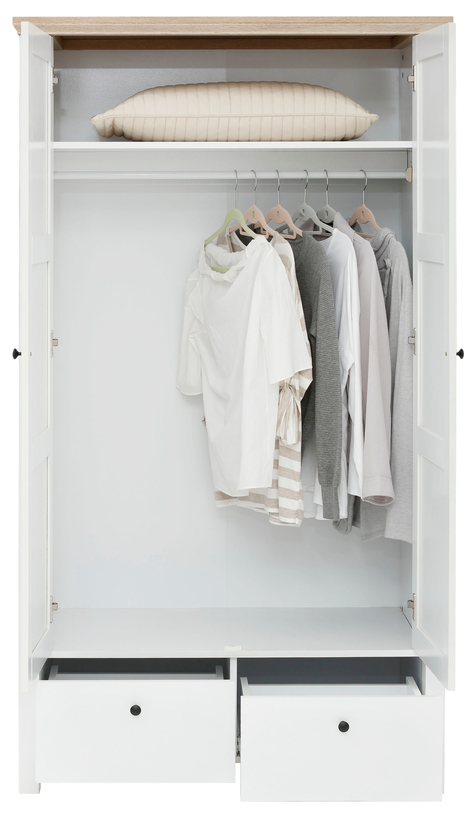 Home affaire Kleiderschrank »Margaret«, mit Einlegeboden und Kleiderstange,  2 Schubkasten, Höhe 180 cm kaufen | BAUR
