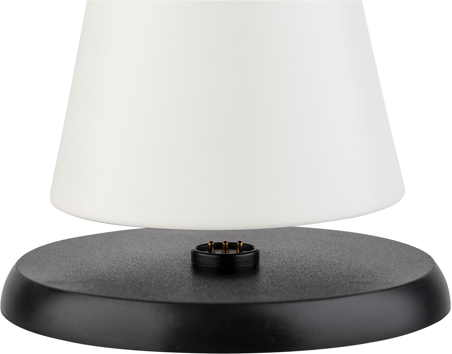 APS LED Tischleuchte »Akku-Tischleuchte "CONE", Höhe 18 cm«, 1 flammig, Leuchtmittel LED-Modul | LED fest integriert, inkl. Ladestation, USB-Ladekabel und Fernbedienung