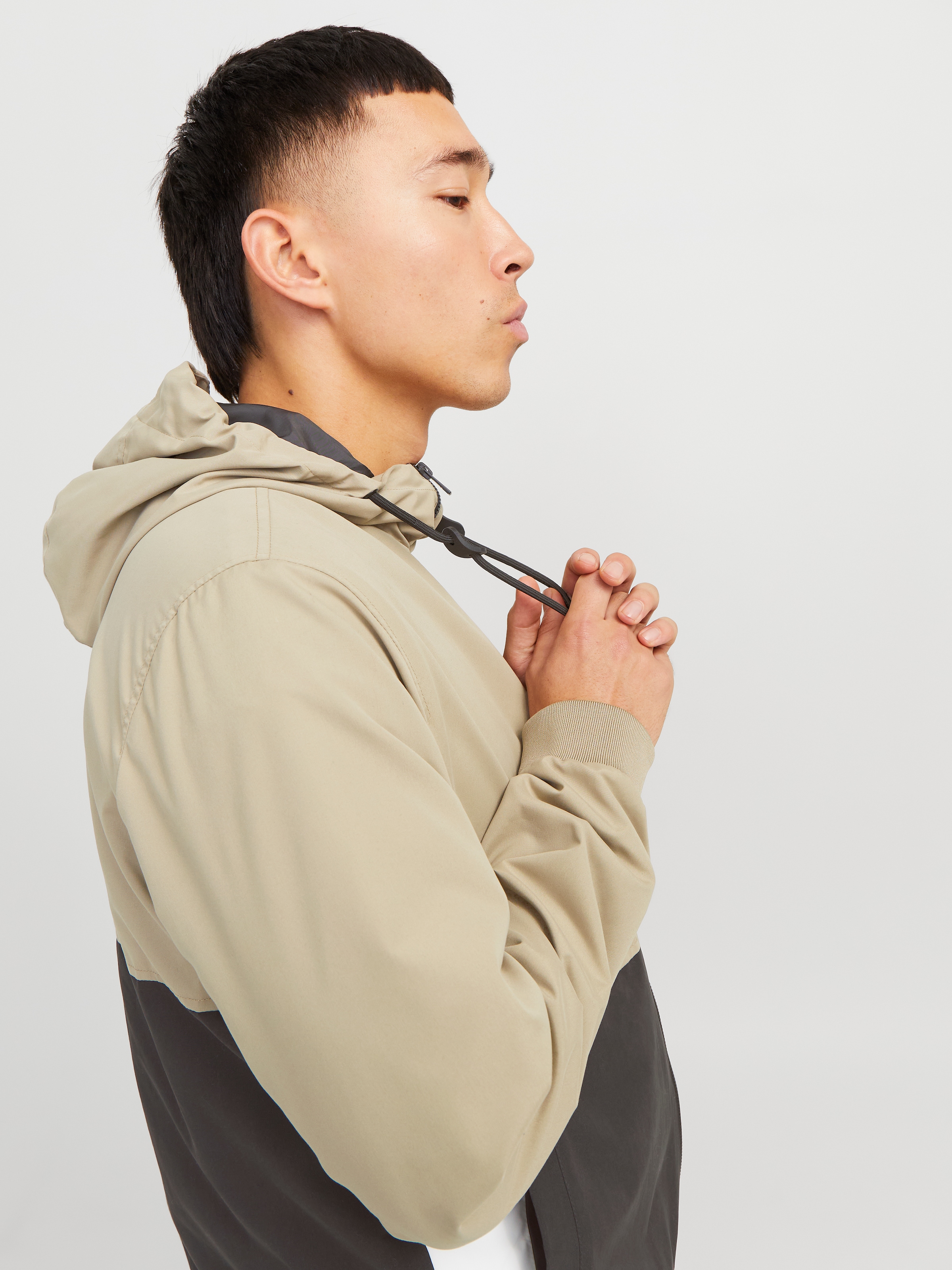 Jack & Jones Blouson »JJERUSH HOOD BOMBER NOOS«, mit Kapuze, mit Logo Schriftzug