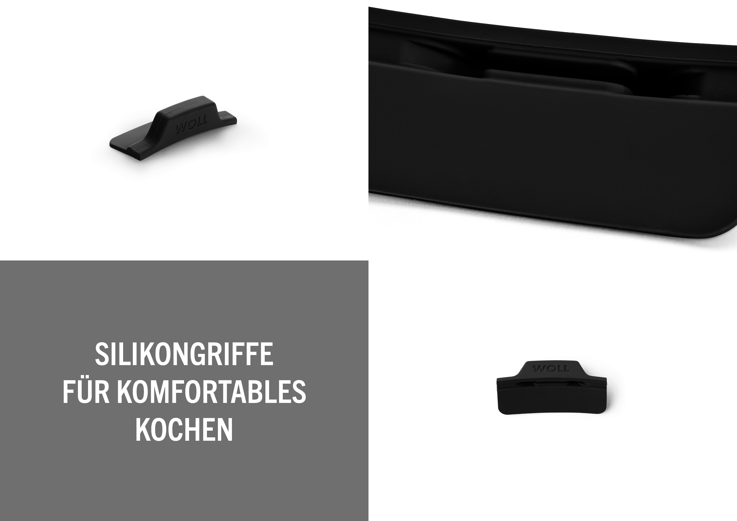 WOLL Pfannengriff »WOLL Silikongriff für viereckige Pfannen« 1 Stk. tlg. Spülmaschinengeeignet, für Pfannen der Serien Diamond Lite und Nowo