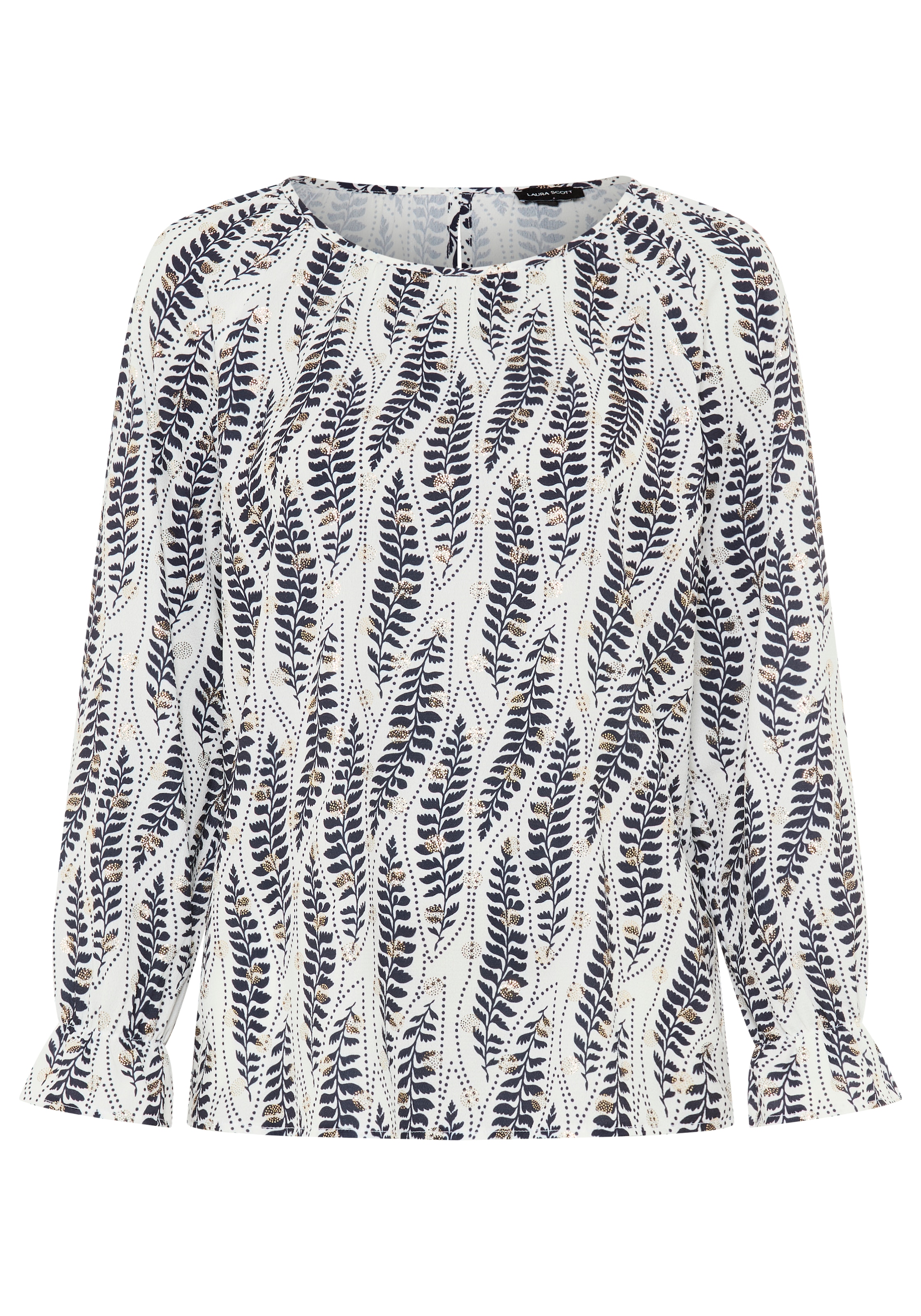 Laura Scott Schlupfbluse für Partymode und Festtagsmode, bedruckt, aus Polyester und Elasthan